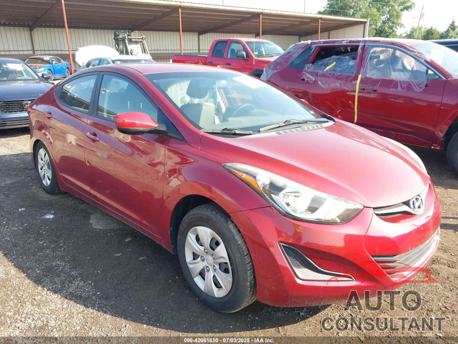 HYUNDAI ELANTRA 2016 - 5NPDH4AE8GH733728