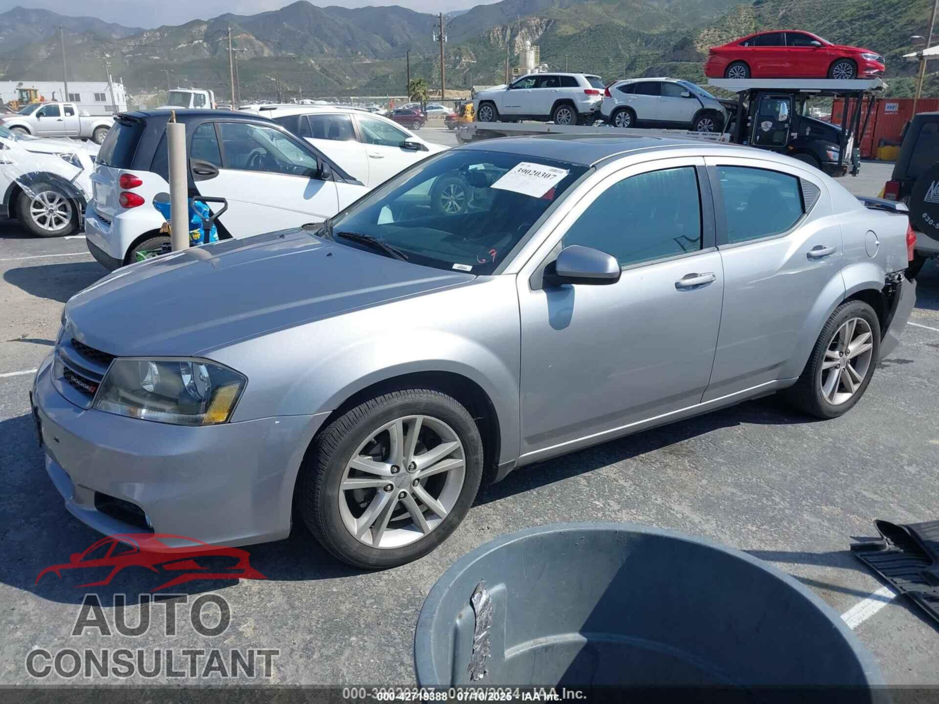 DODGE AVENGER 2013 - 1C3CDZCB8DN622457