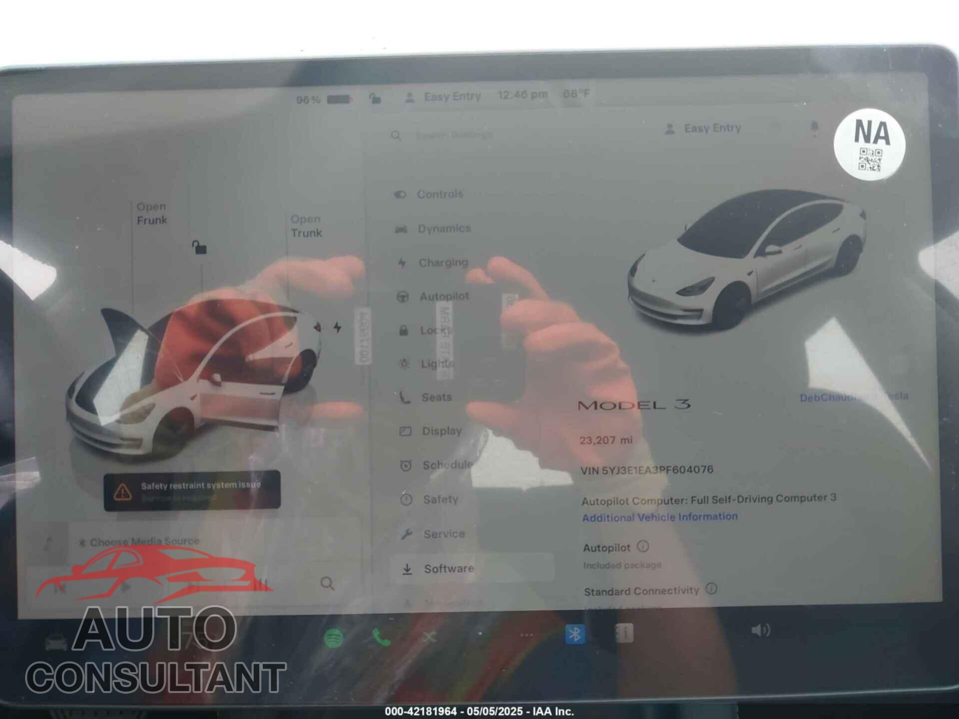 TESLA MODEL 3 2023 - 5YJ3E1EA3PF604076