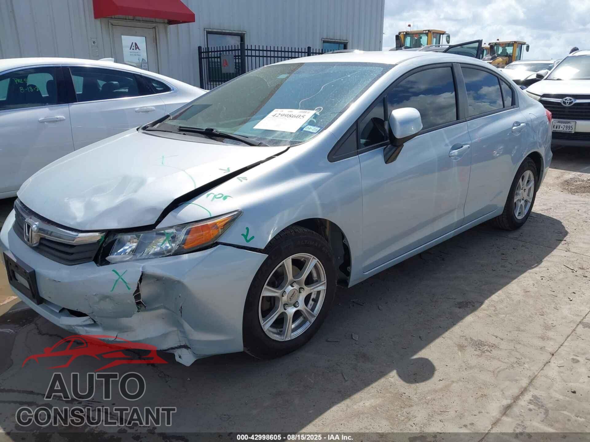 HONDA CIVIC 2012 - 19XFB2F58CE081148