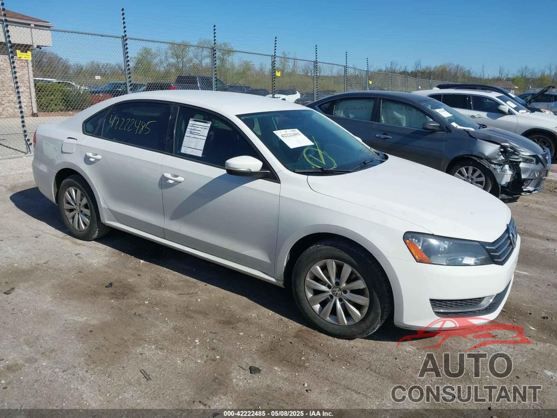 VOLKSWAGEN PASSAT 2013 - 1VWAH7A36DC099987