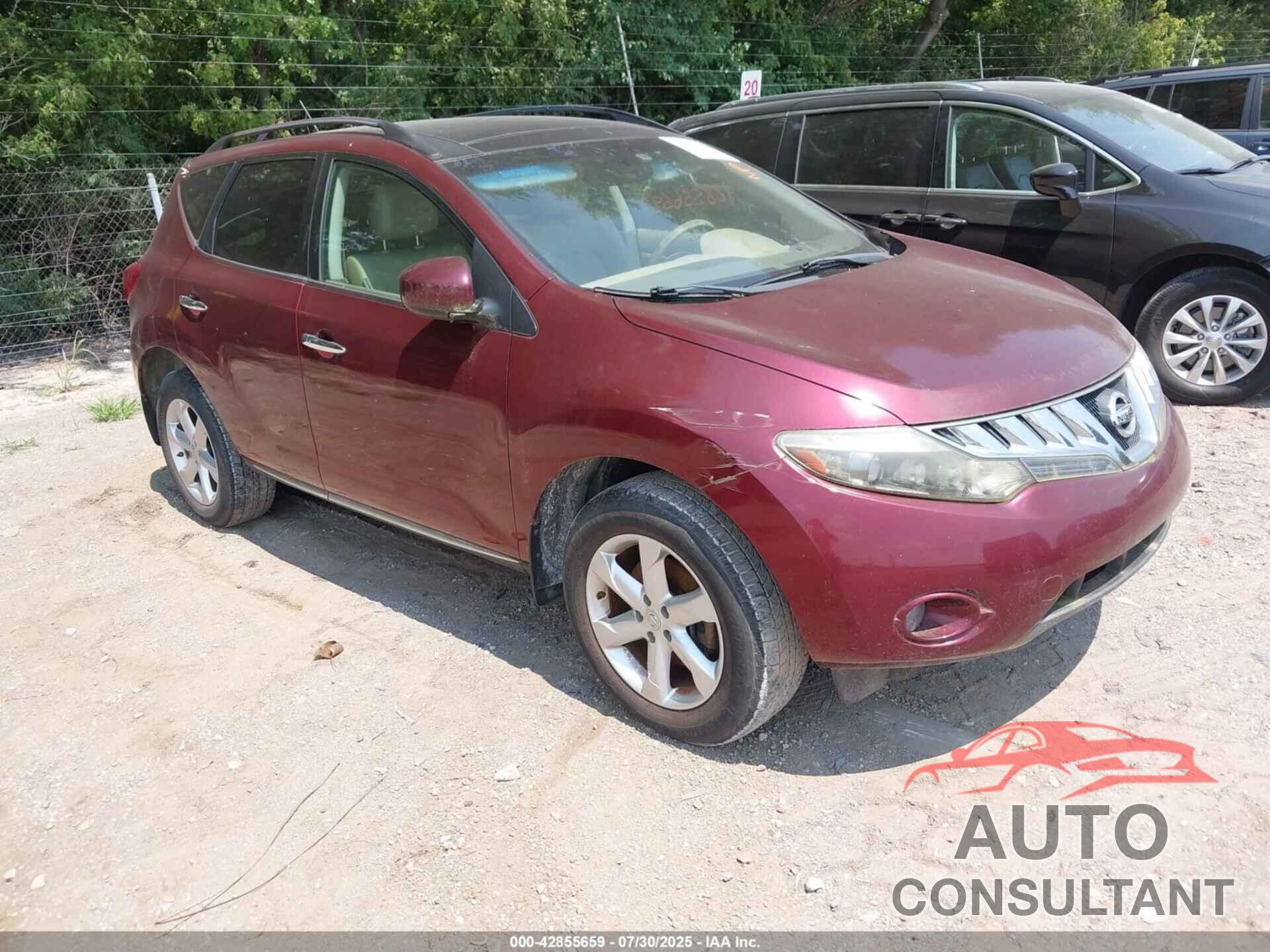 NISSAN MURANO 2010 - JN8AZ1MW8AW119254