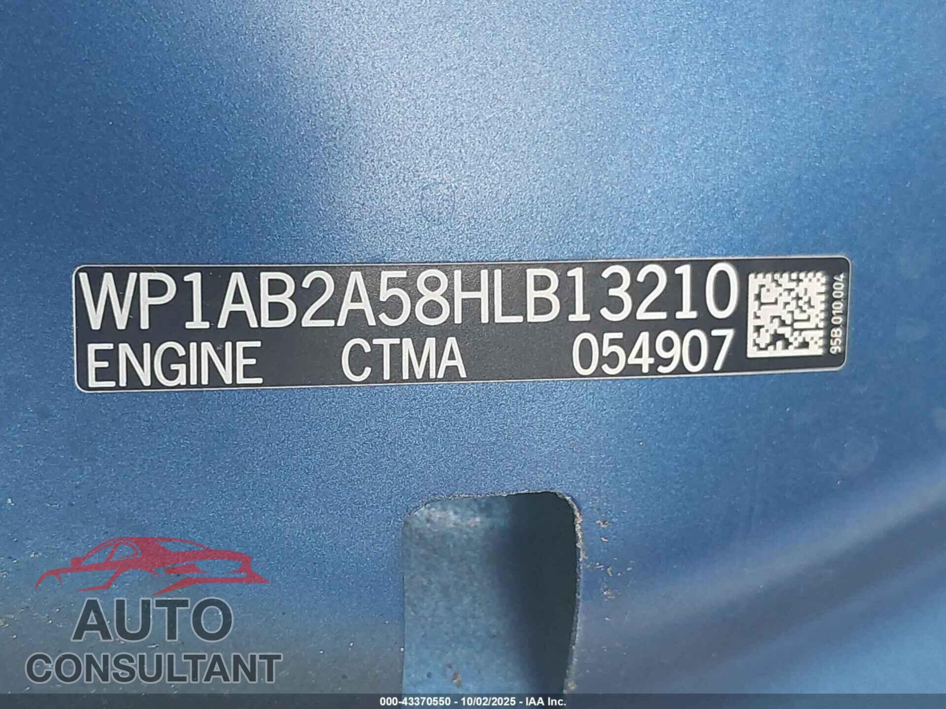 PORSCHE MACAN 2017 - WP1AB2A58HLB13210
