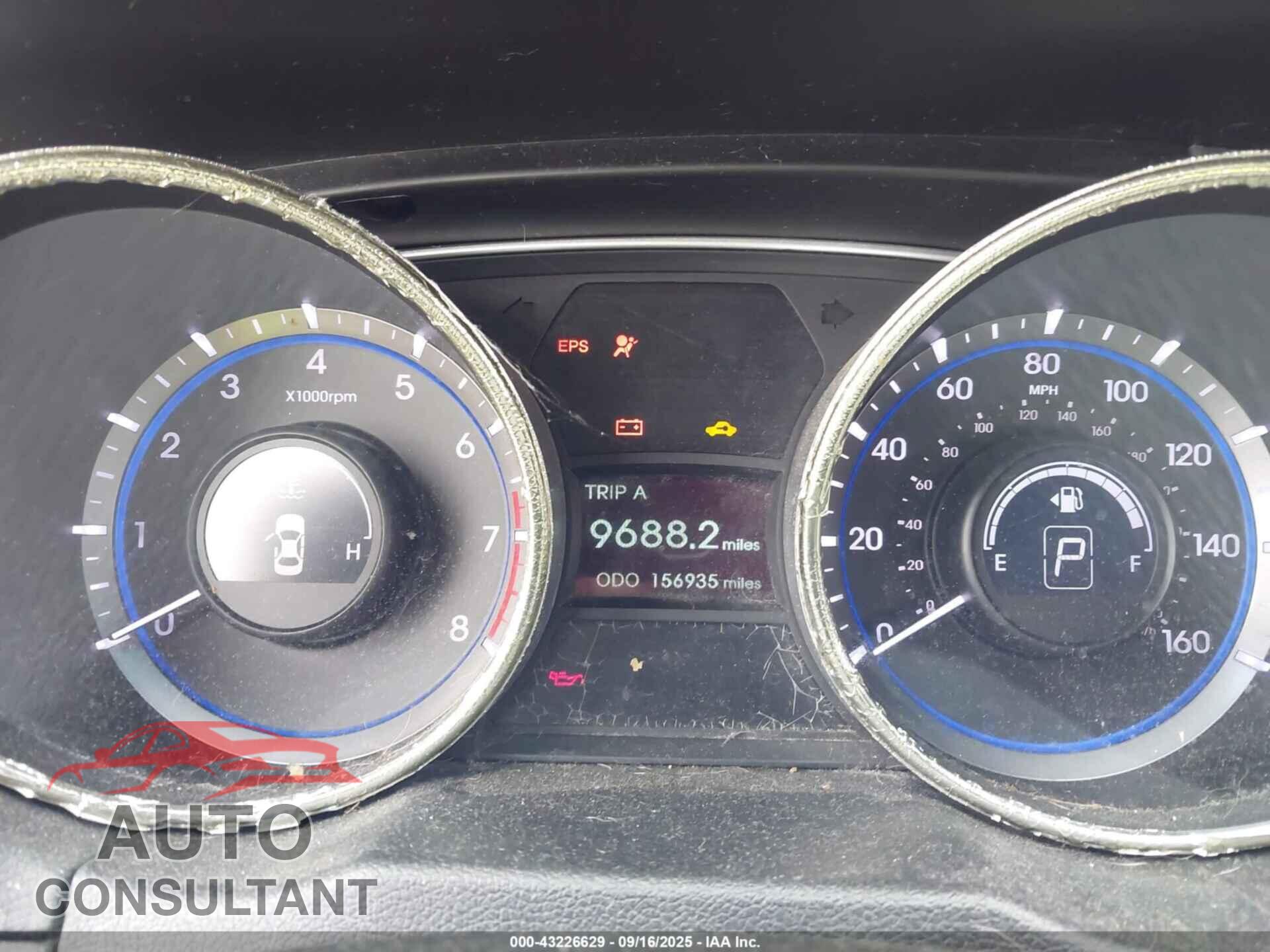 HYUNDAI SONATA 2012 - 5NPEC4AB5CH351370