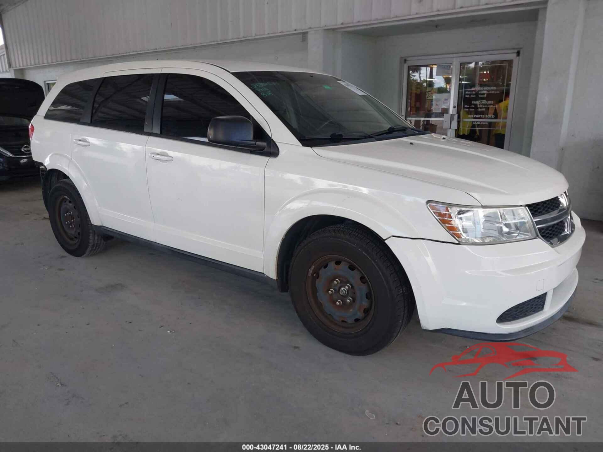 DODGE JOURNEY 2012 - 3C4PDCAB8CT362573
