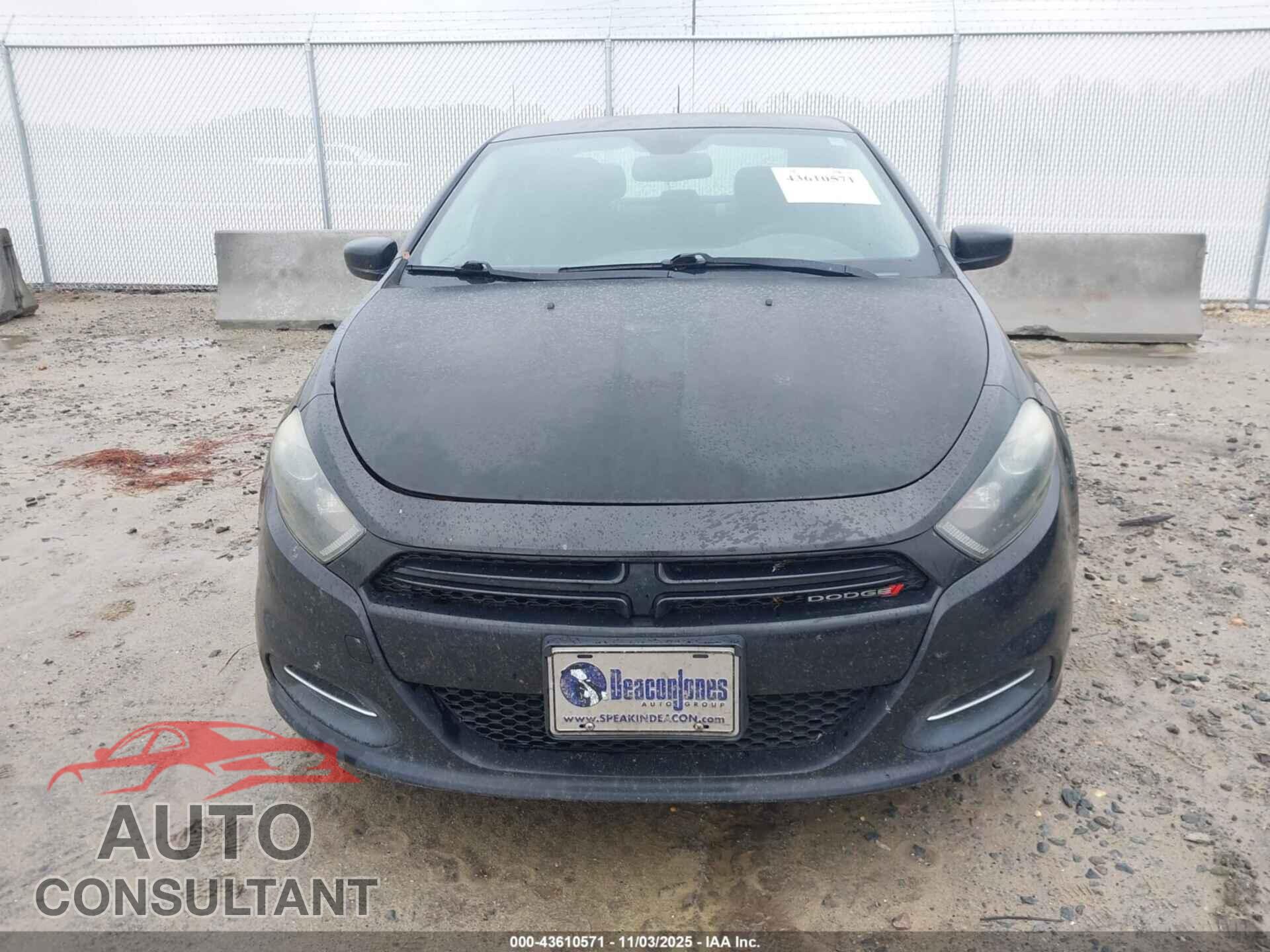 DODGE DART 2015 - 1C3CDFBB2FD187217