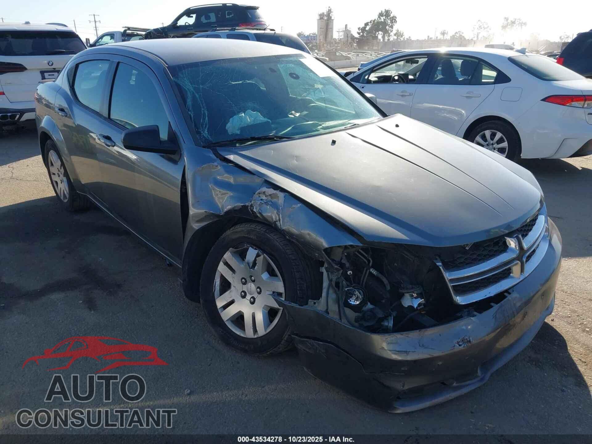DODGE AVENGER 2012 - 1C3CDZAB5CN220770