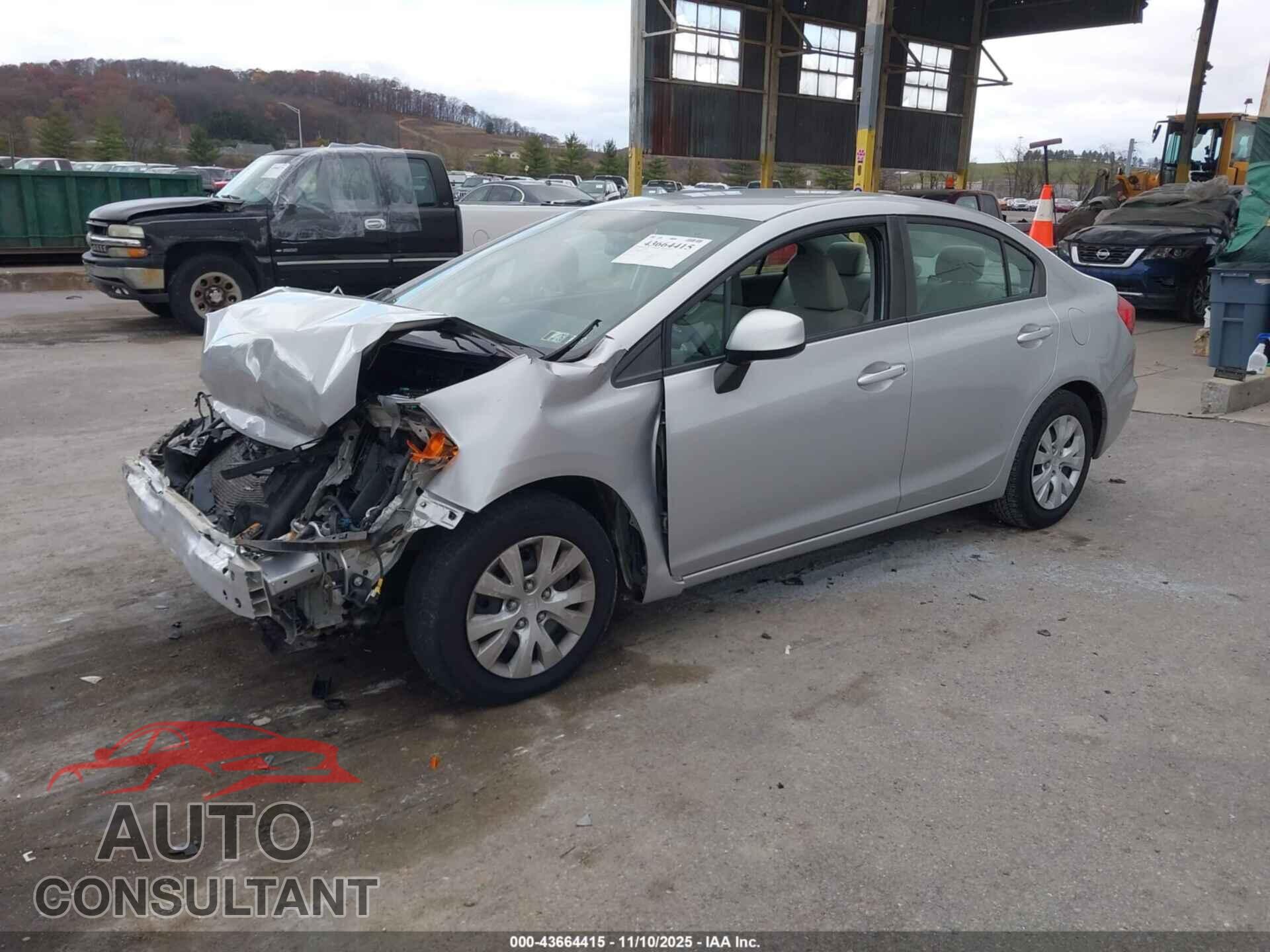 HONDA CIVIC 2012 - 19XFB2F54CE372777