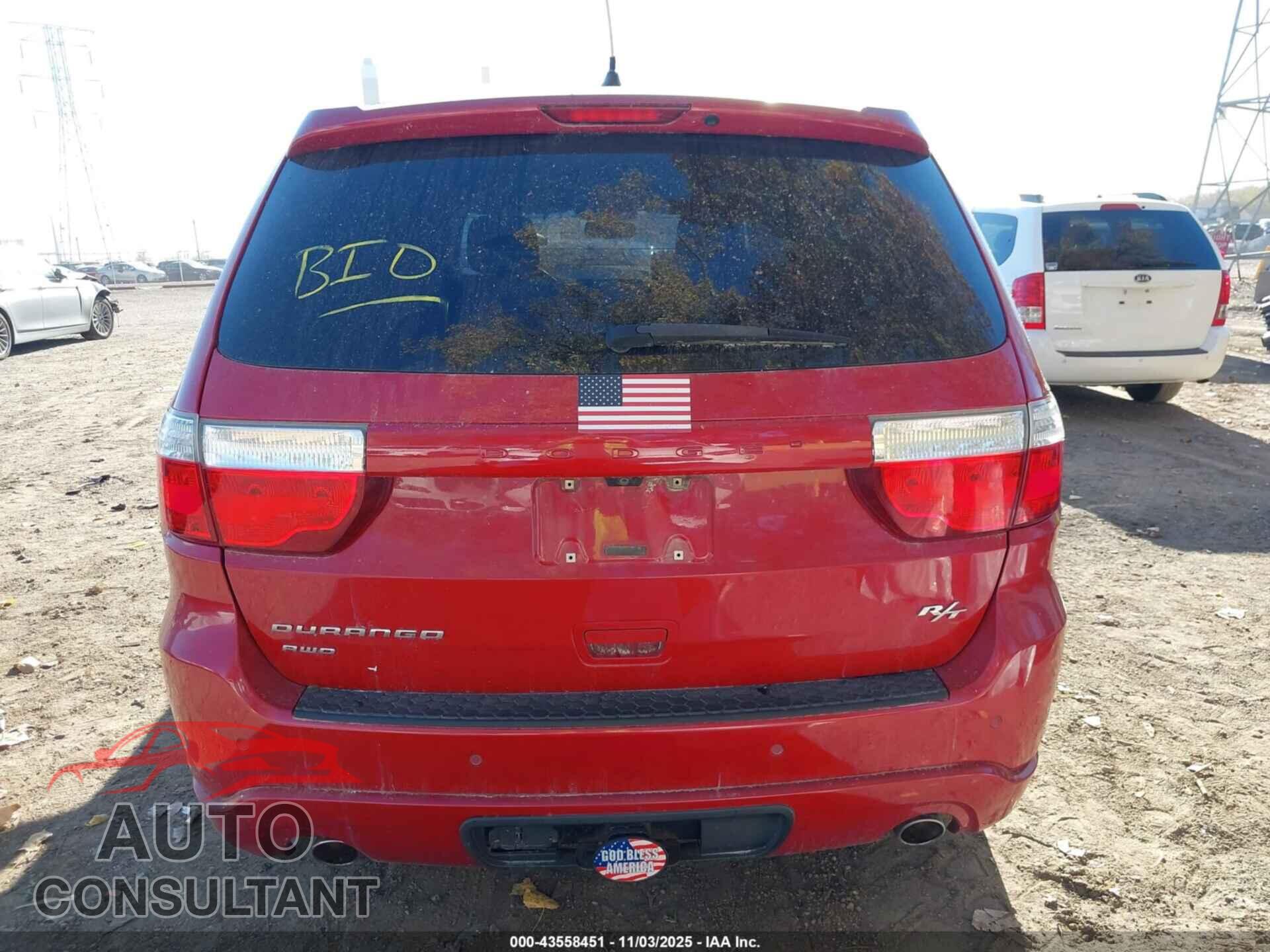 DODGE DURANGO 2012 - 1C4SDJCT5CC181558