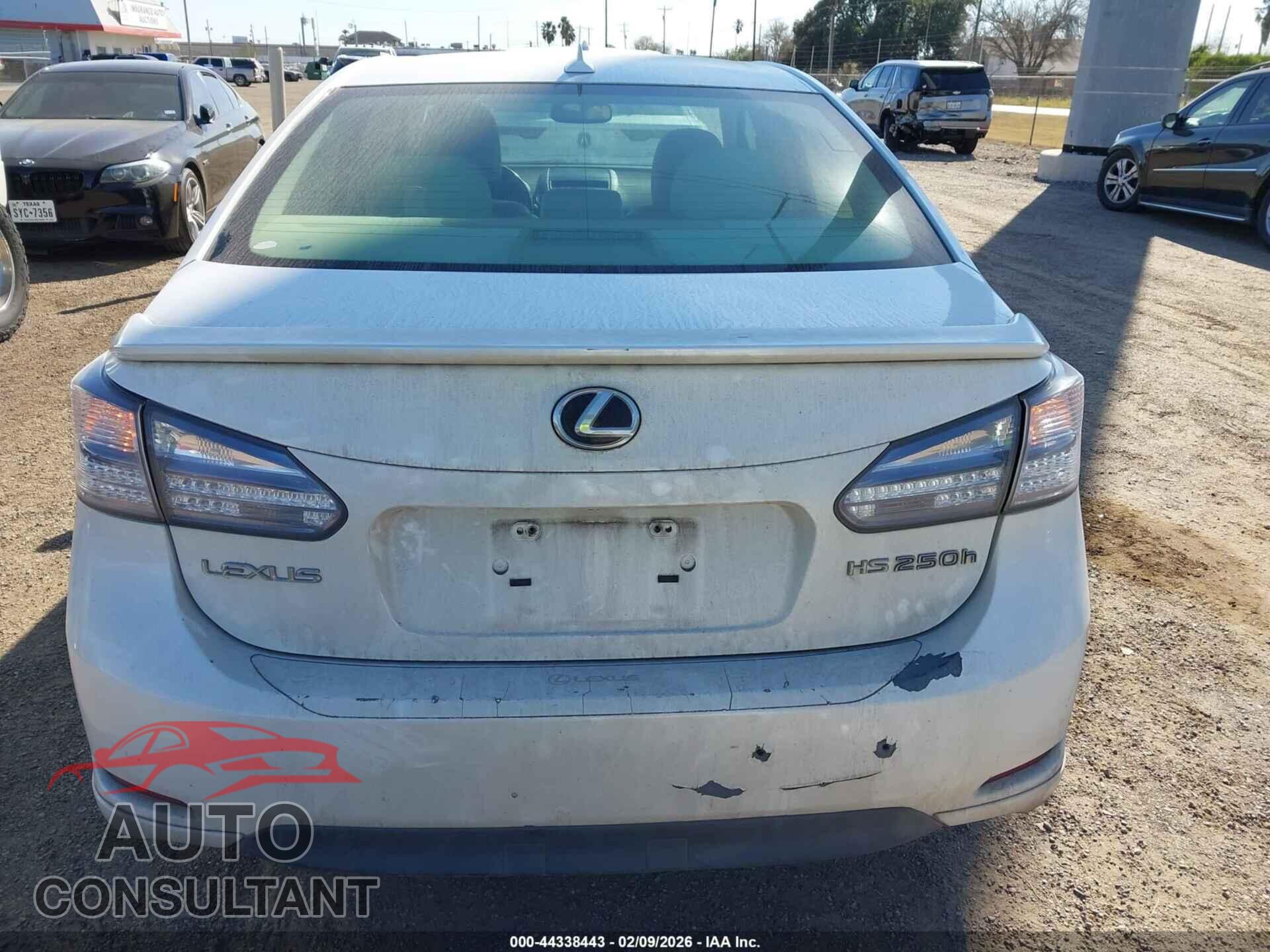 LEXUS HS 250H 2010 - JTHBB1BA1A2004822