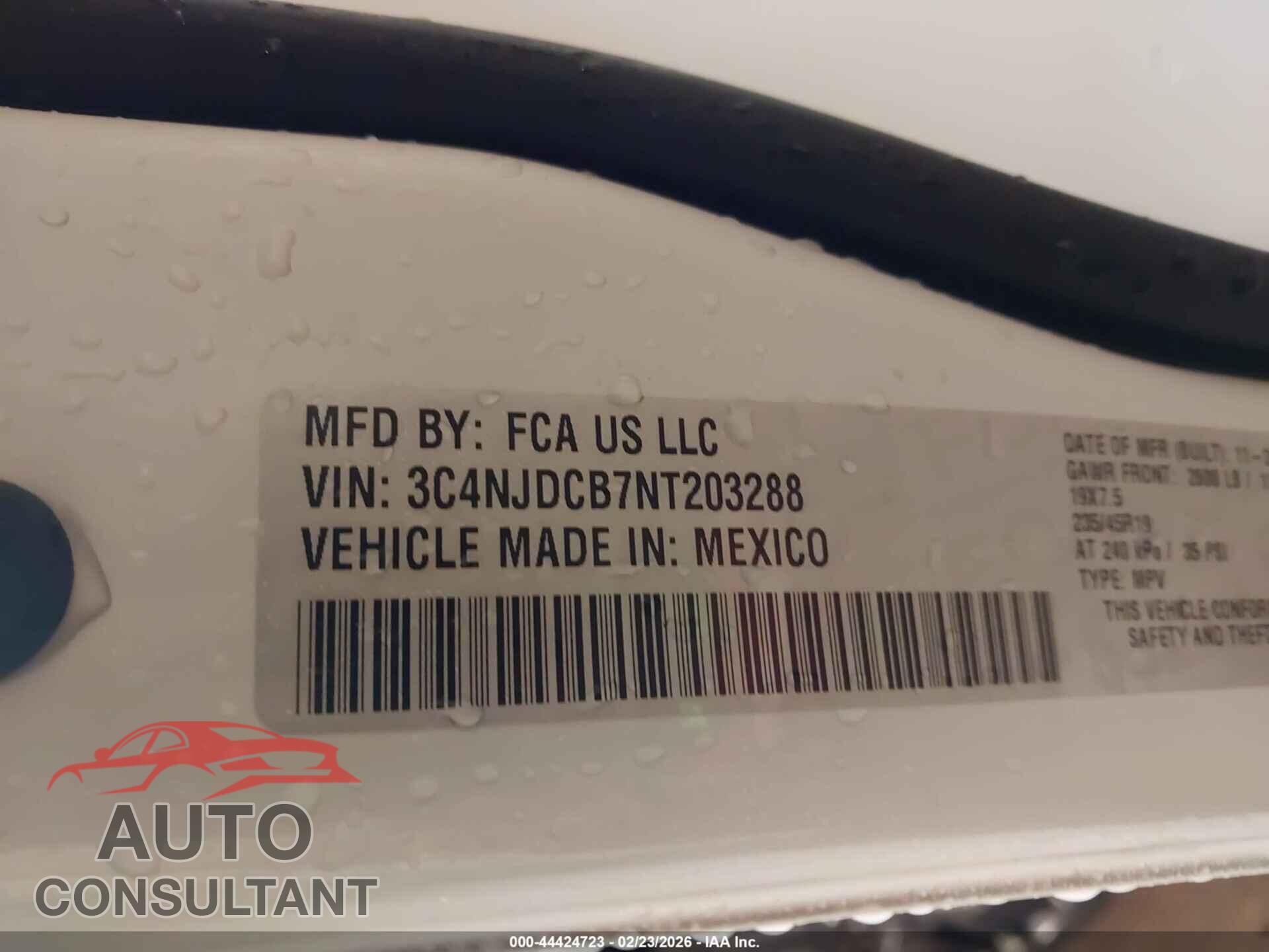 JEEP COMPASS 2022 - 3C4NJDCB7NT203288