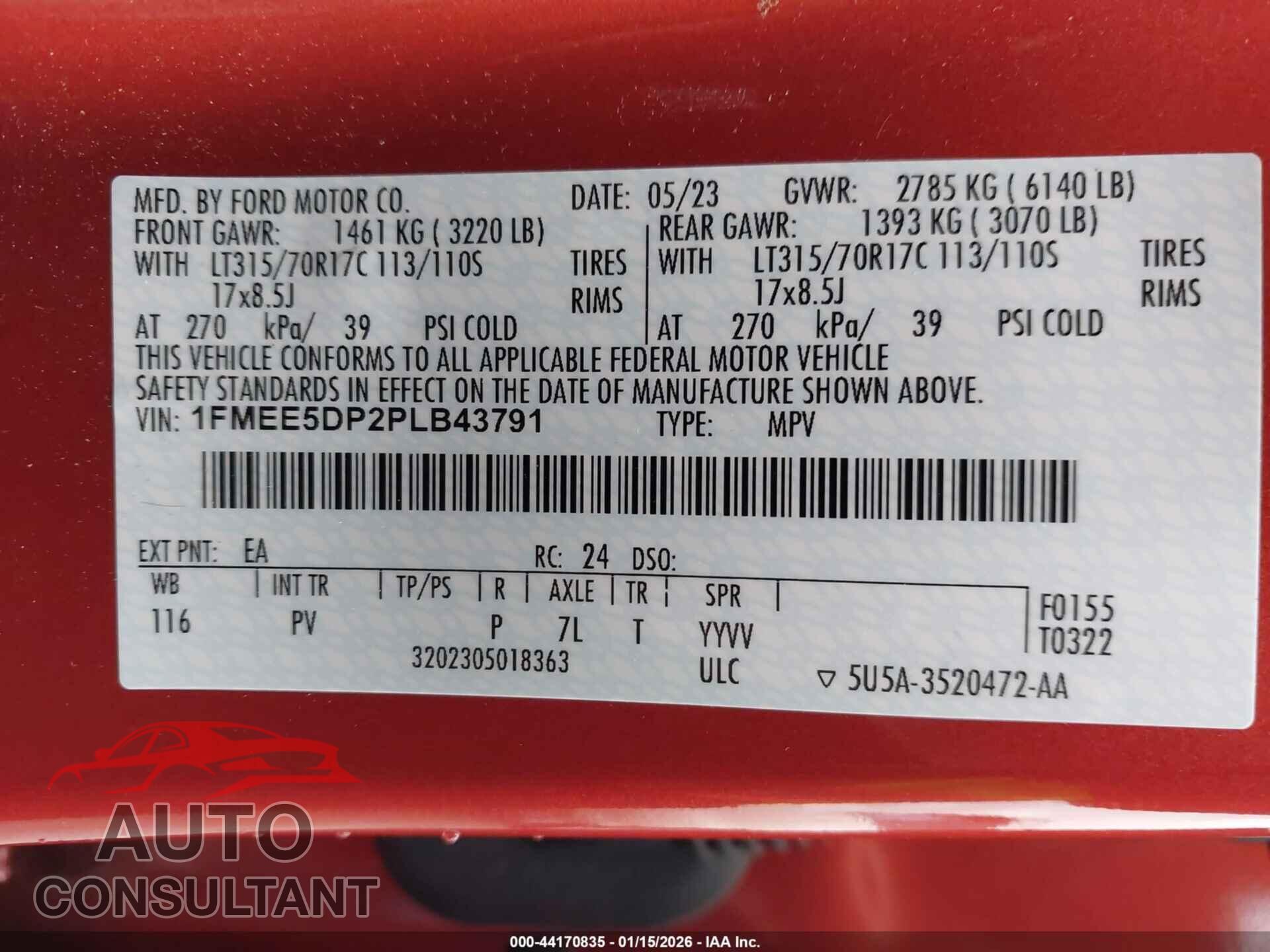 FORD BRONCO 2023 - 1FMEE5DP2PLB43791