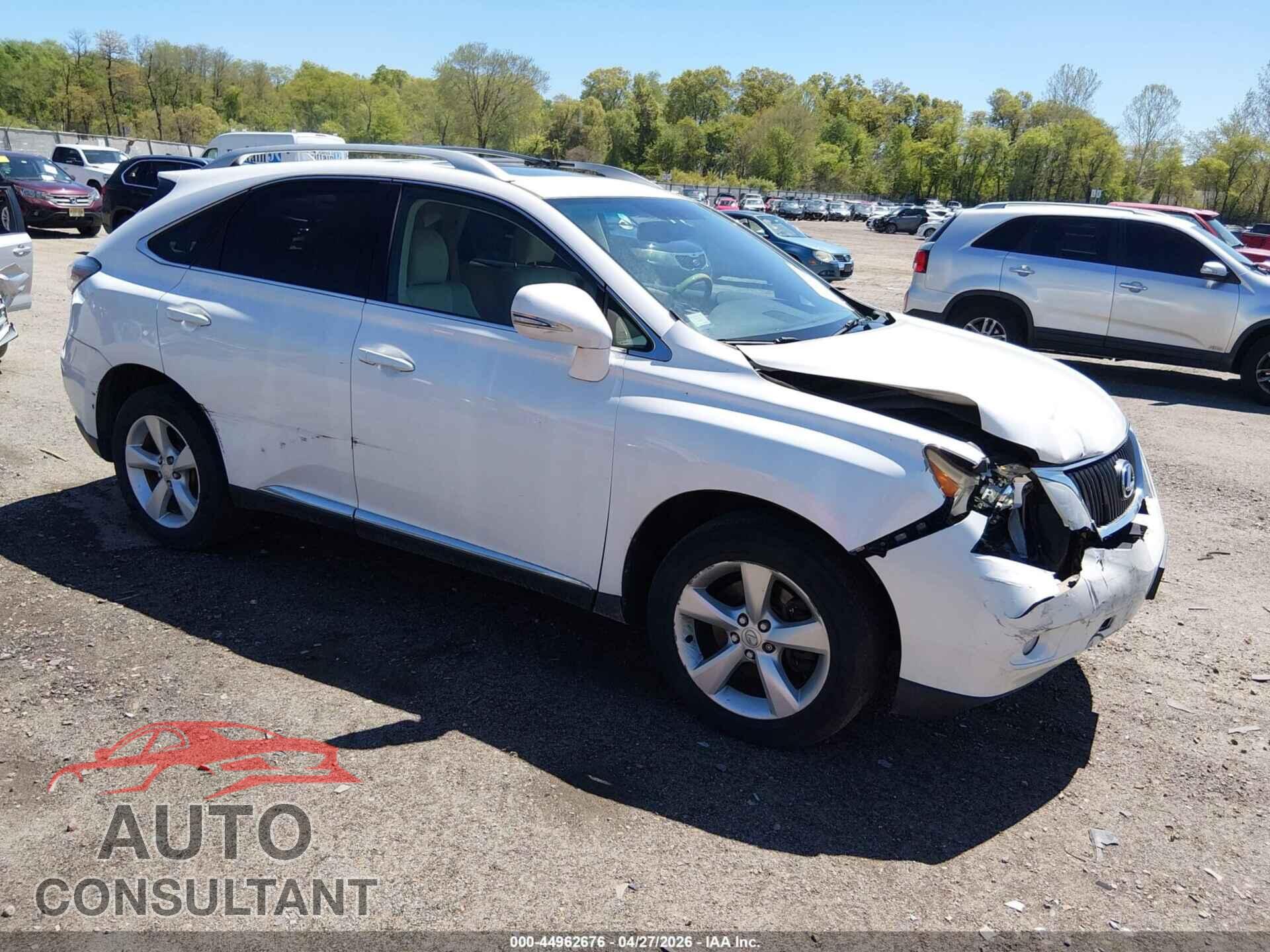 LEXUS RX 350 2011 - 2T2BK1BA7BC087155