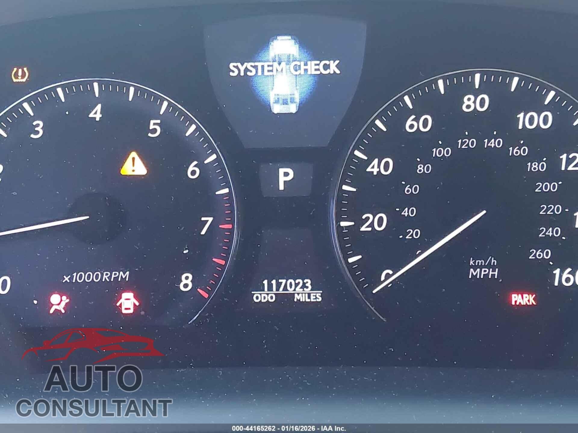 LEXUS LS 460 2012 - JTHBL5EF5C5110350