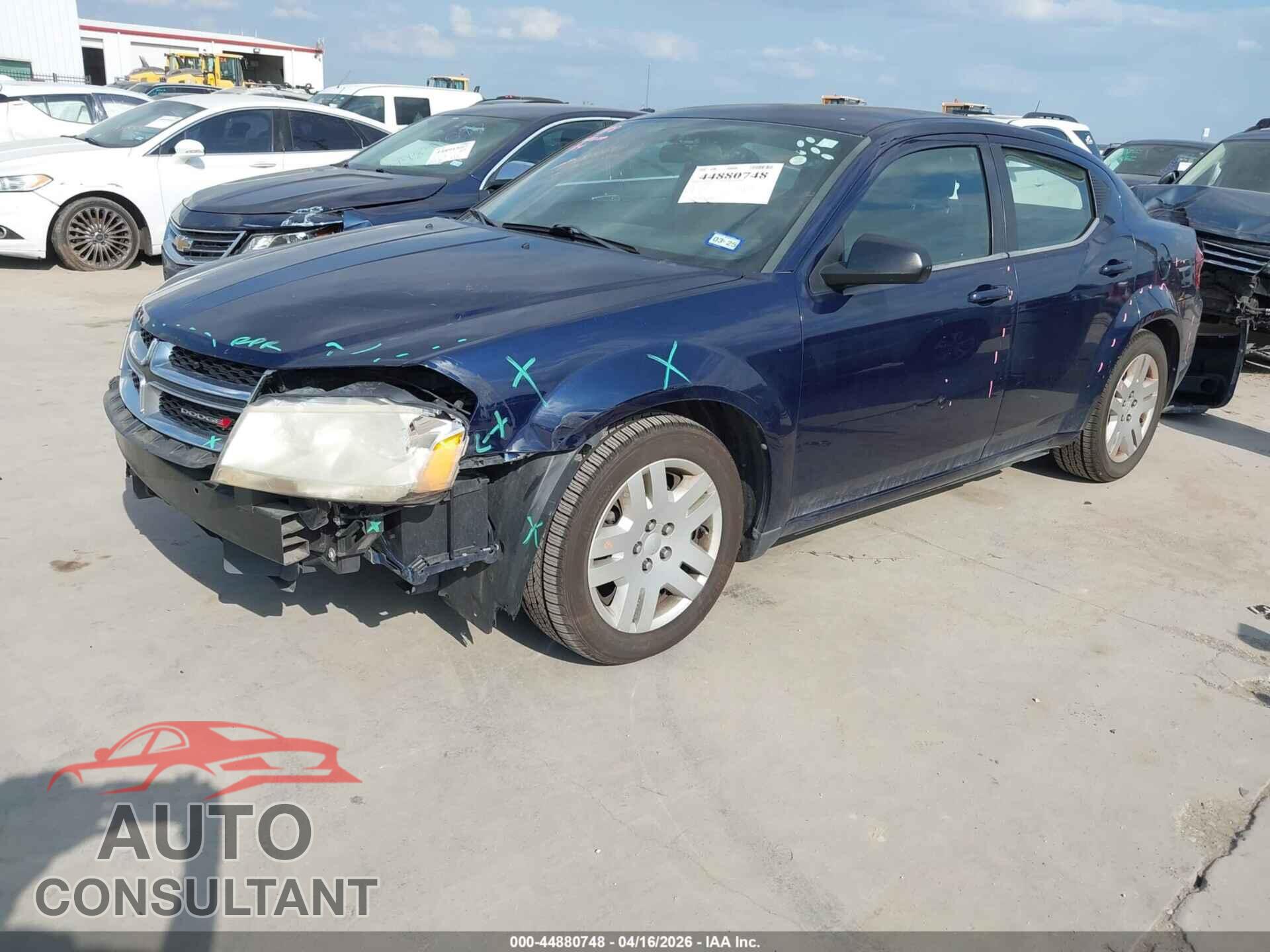 DODGE AVENGER 2013 - 1C3CDZAB1DN616454