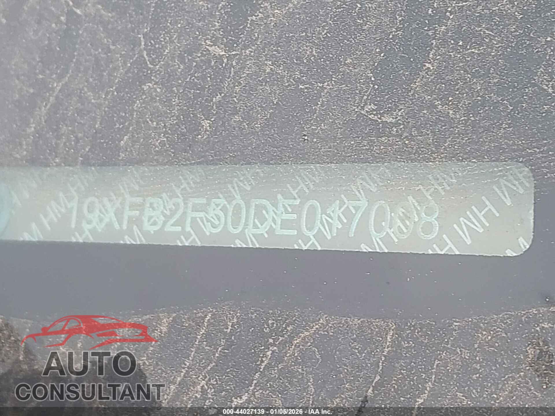 HONDA CIVIC 2013 - 19XFB2F50DE017008