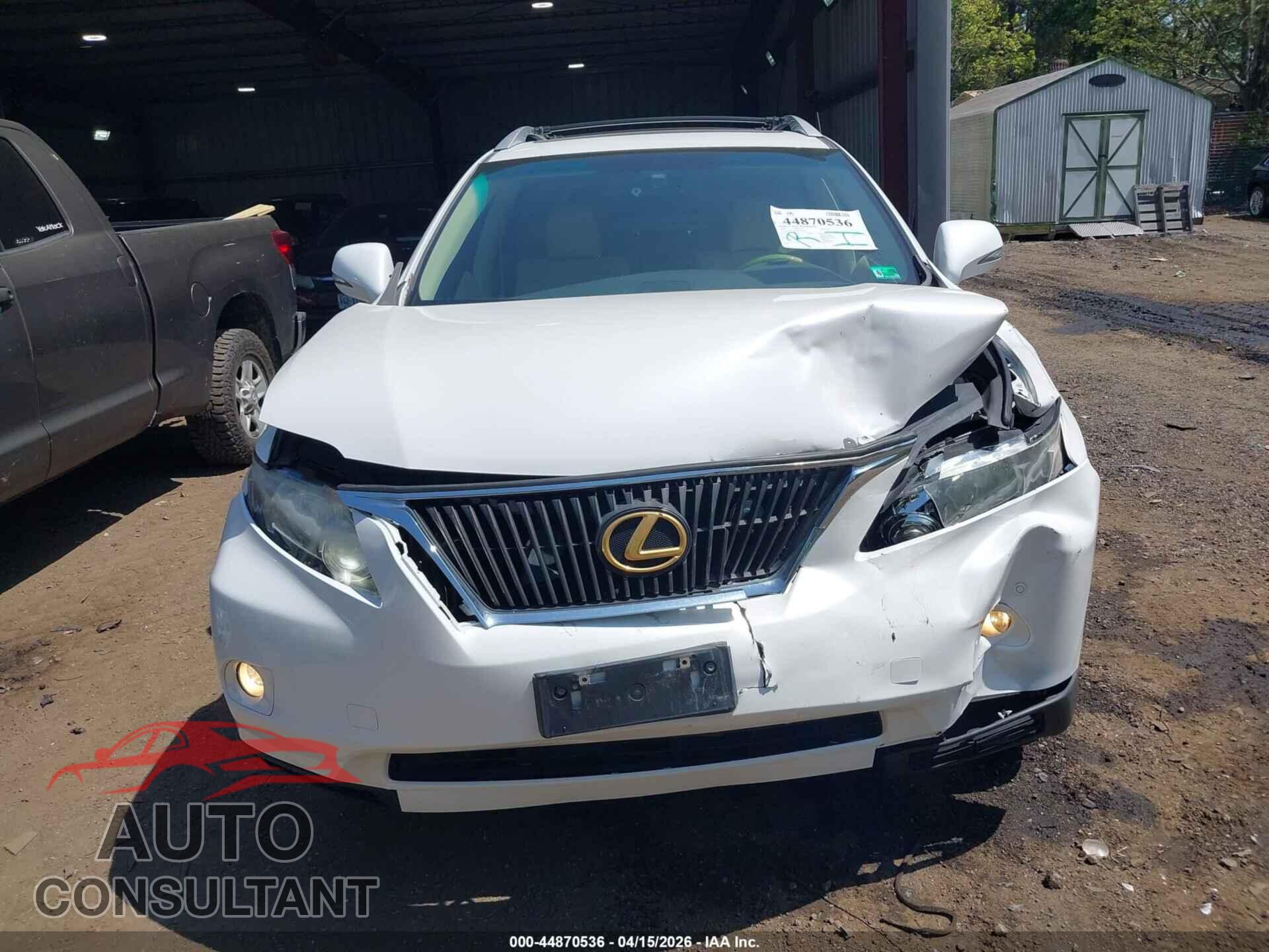 LEXUS RX 350 2011 - 2T2BK1BA5BC107628