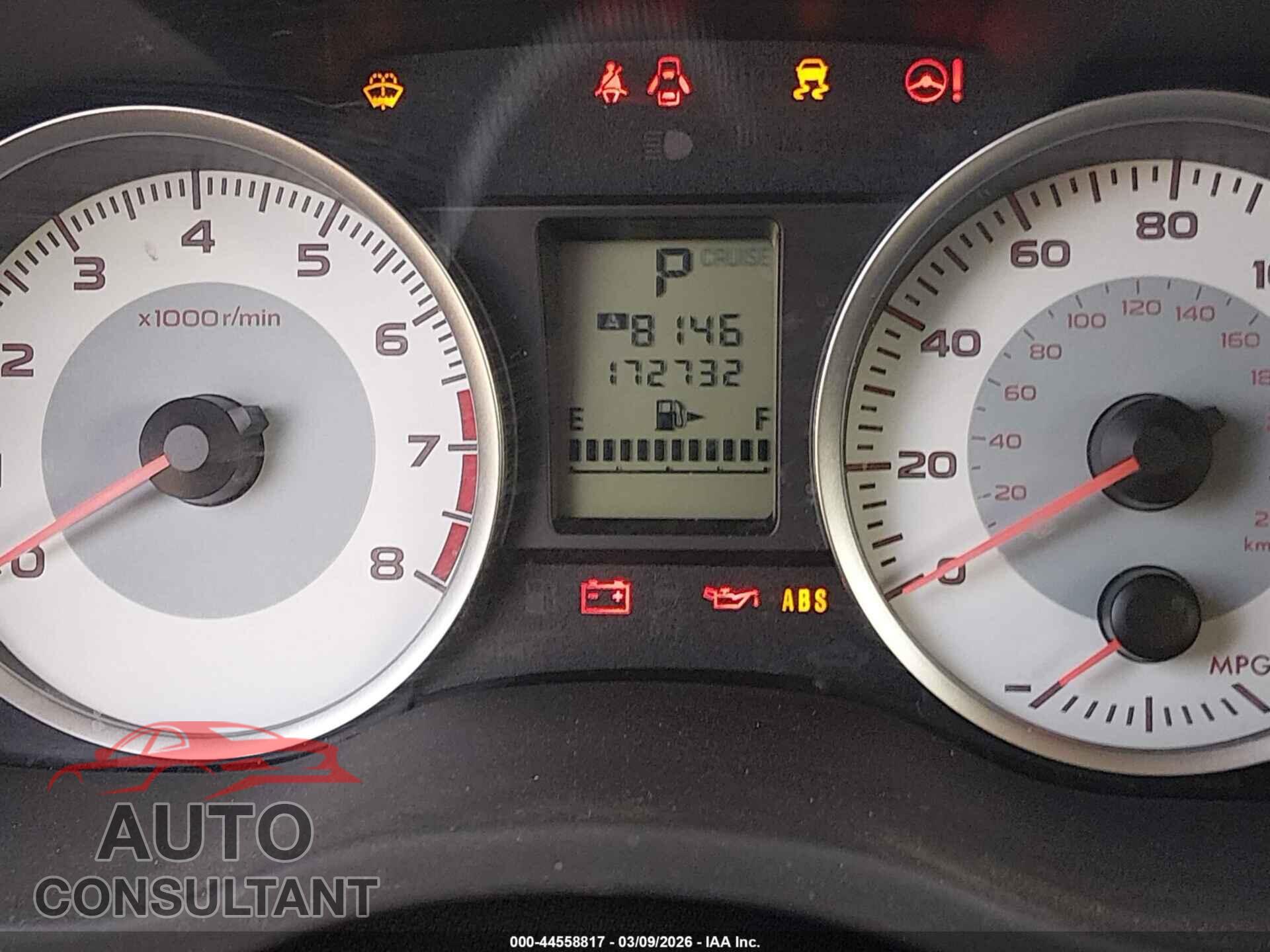 SUBARU IMPREZA 2012 - JF1GPAC62CH235687