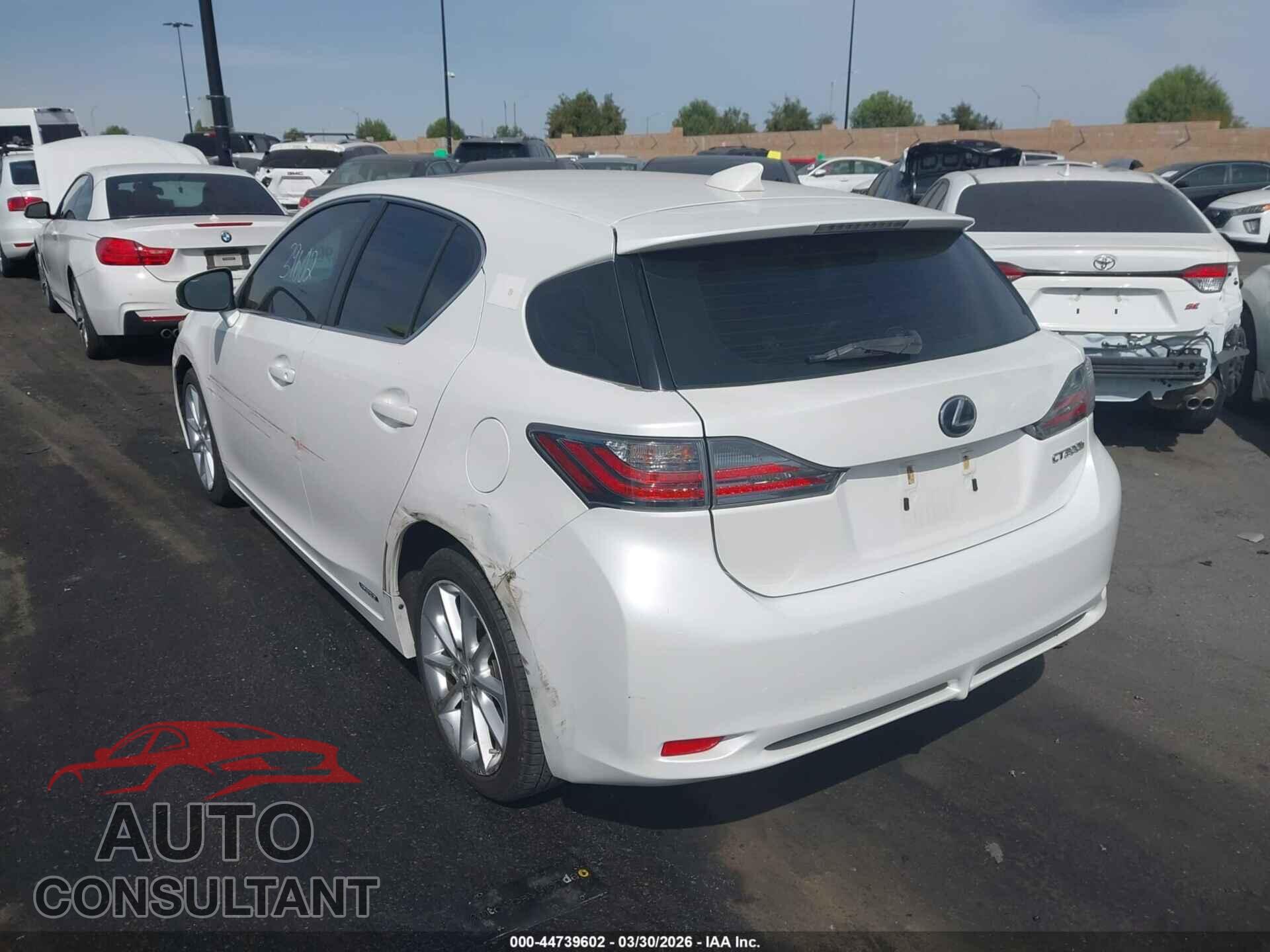LEXUS CT 200H 2011 - JTHKD5BHXB2046471