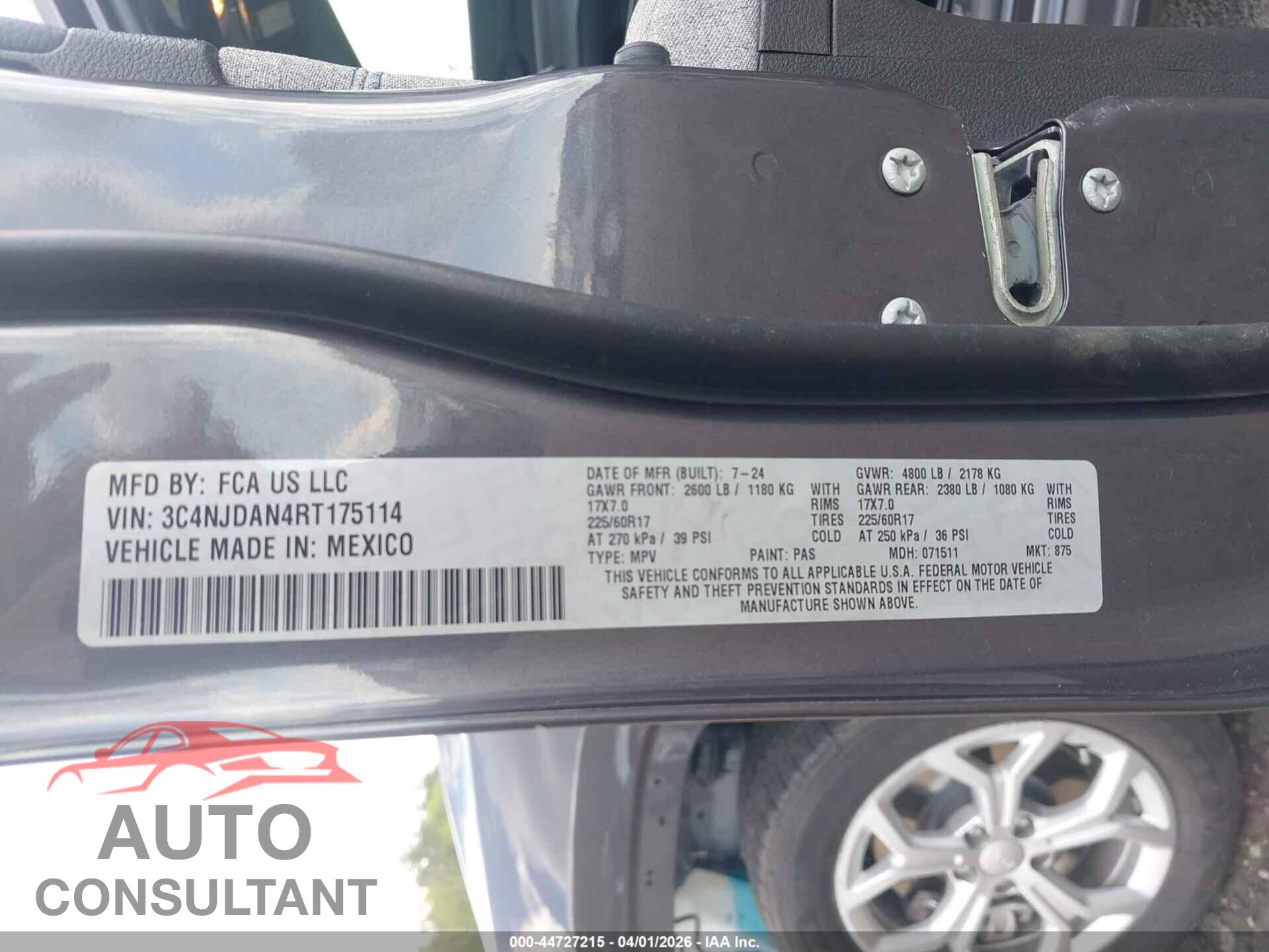JEEP COMPASS 2024 - 3C4NJDAN4RT175114