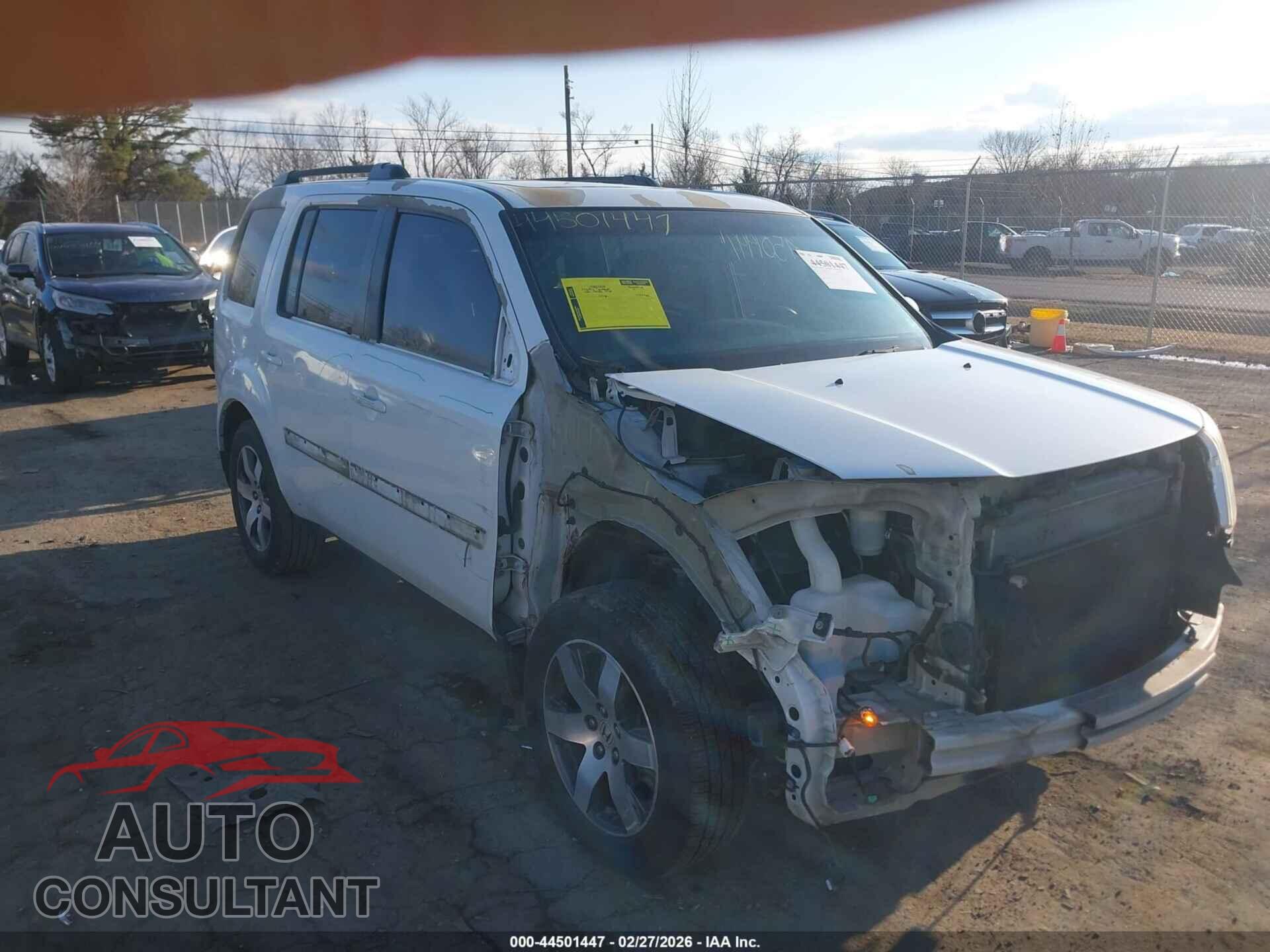 HONDA PILOT 2012 - 5FNYF3H98CB027720