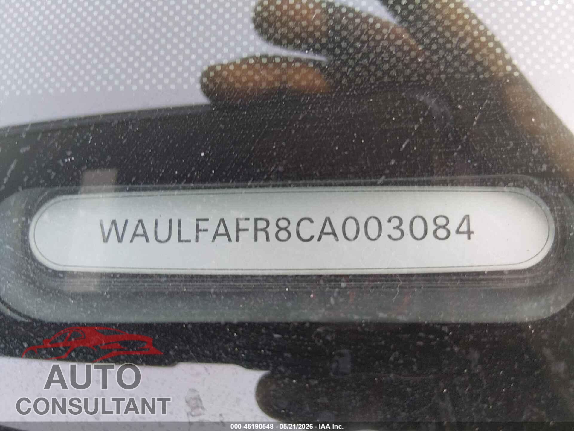 AUDI A5 2012 - WAULFAFR8CA003084