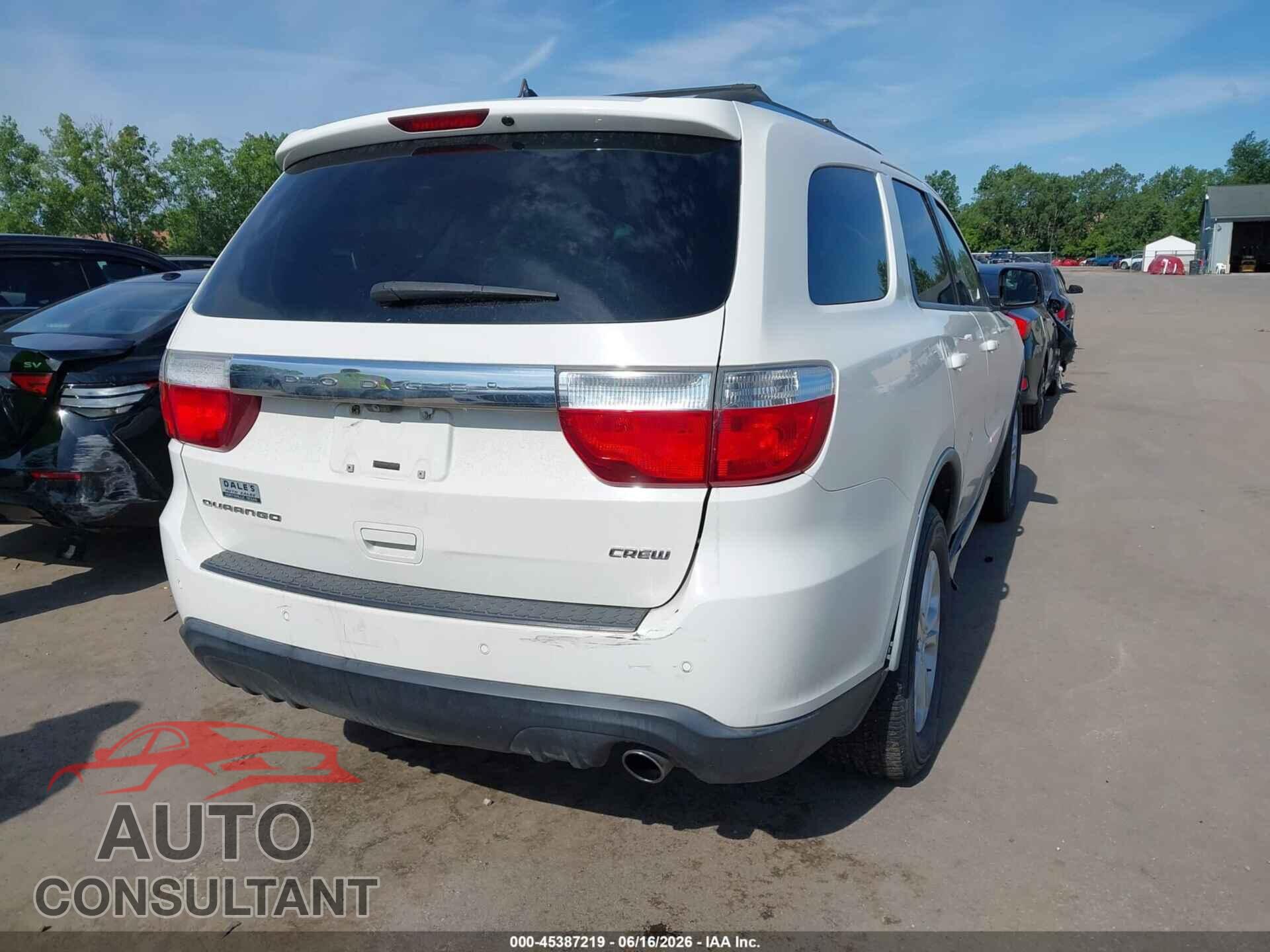 DODGE DURANGO 2012 - 1C4RDHDG4CC112501