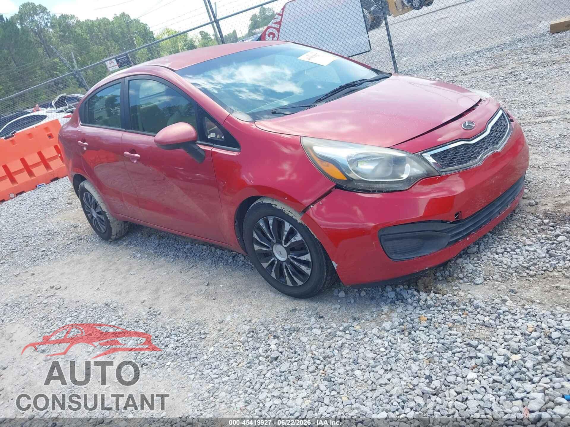 KIA RIO 2013 - KNADN4A37D6303828