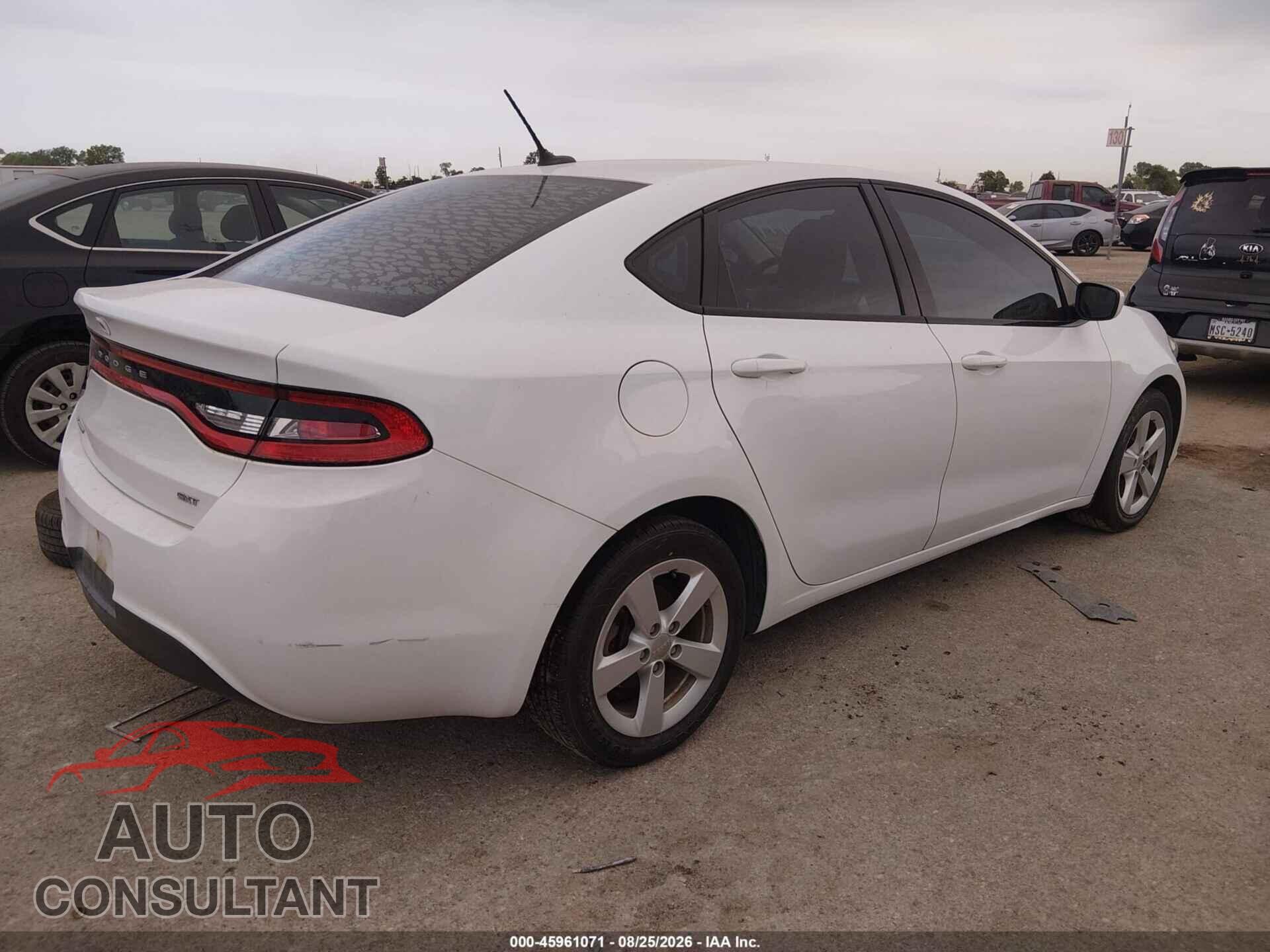 DODGE DART 2015 - 1C3CDFBB6FD307391