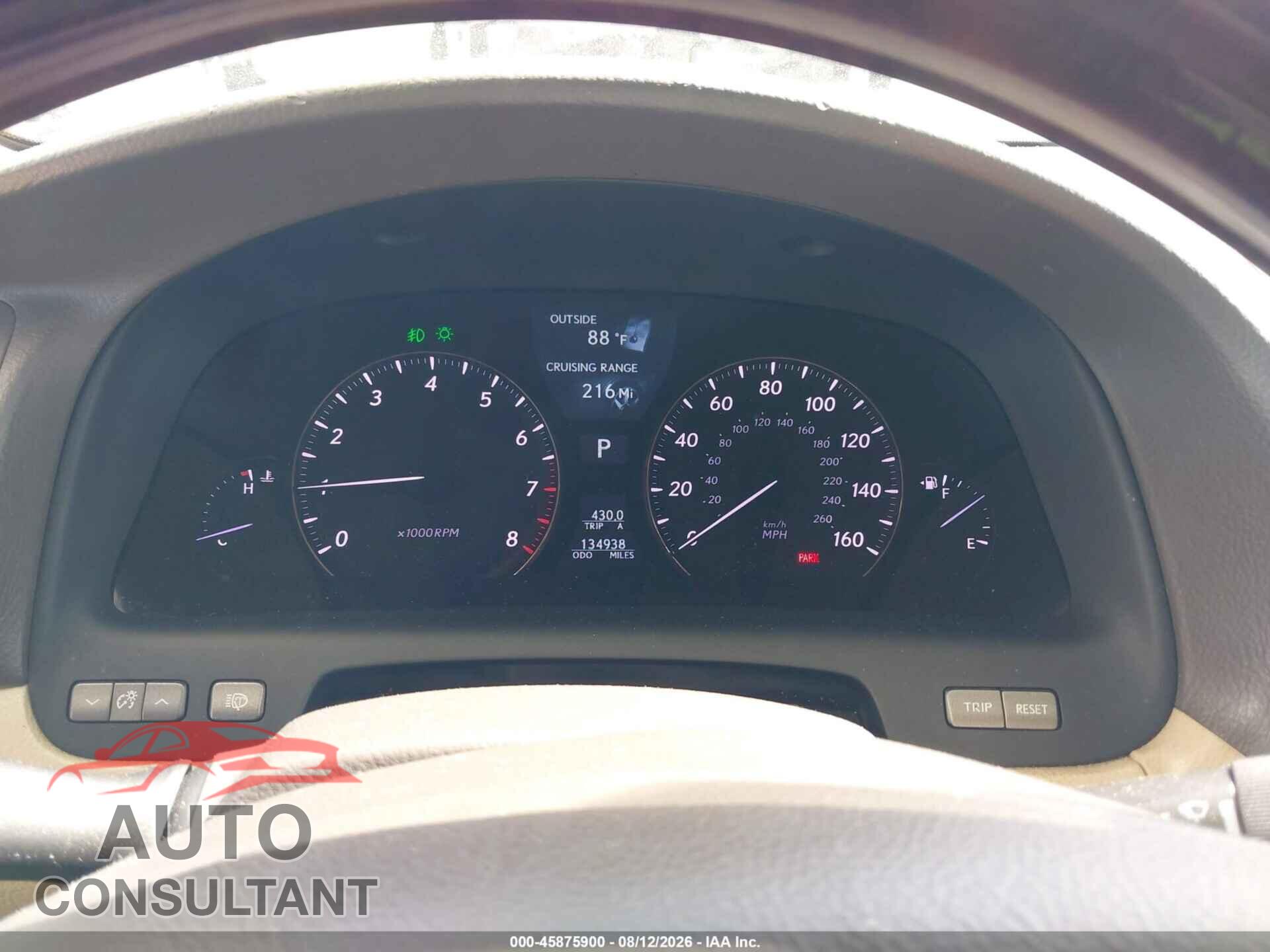 LEXUS LS 460 2012 - JTHBL5EF0C5112989