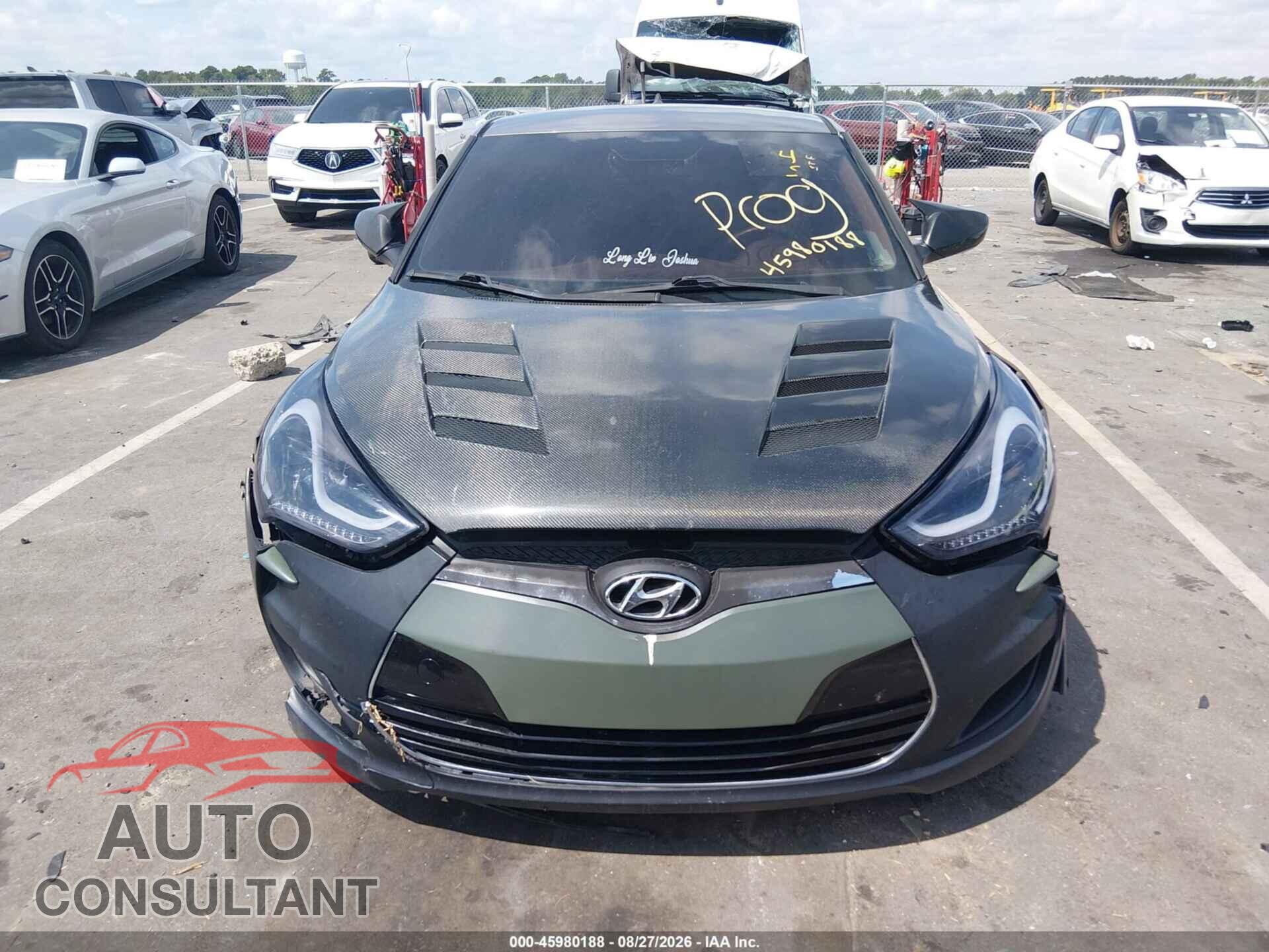 HYUNDAI VELOSTER 2013 - KMHTC6AD8DU173316