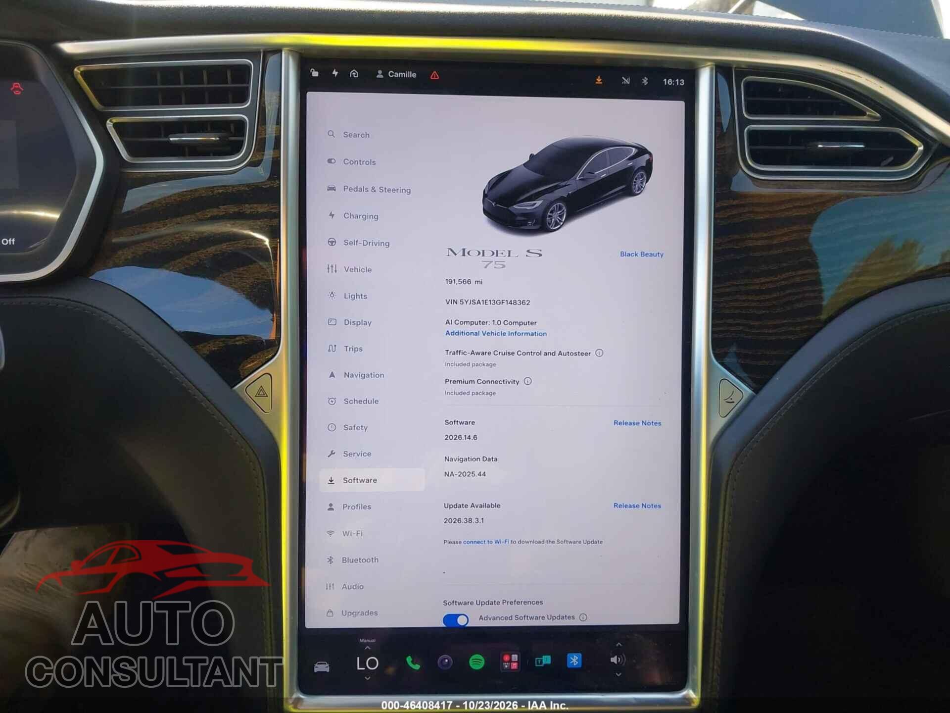 TESLA MODEL S 2016 - 5YJSA1E13GF148362