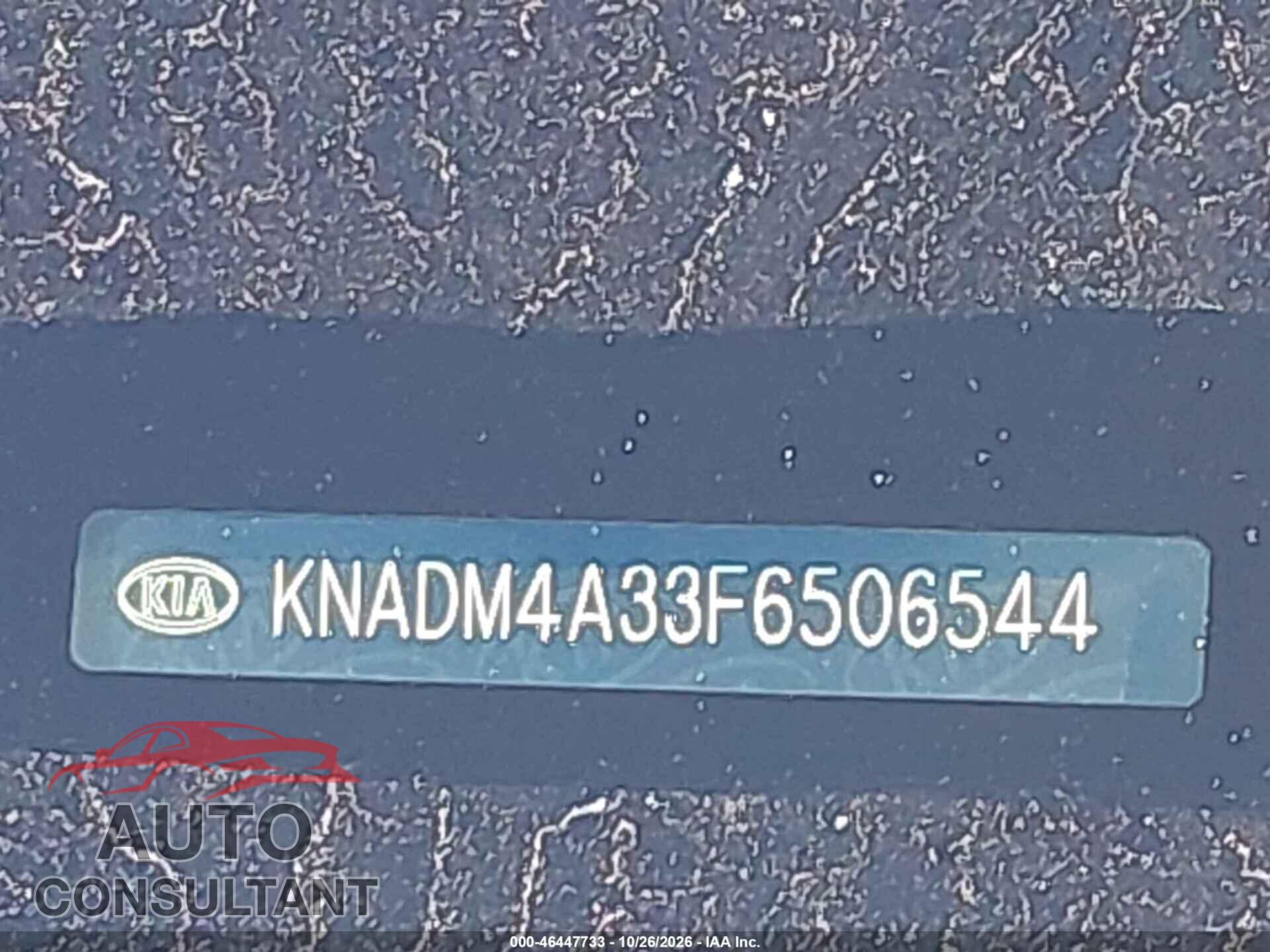 KIA RIO 2015 - KNADM4A33F6506544