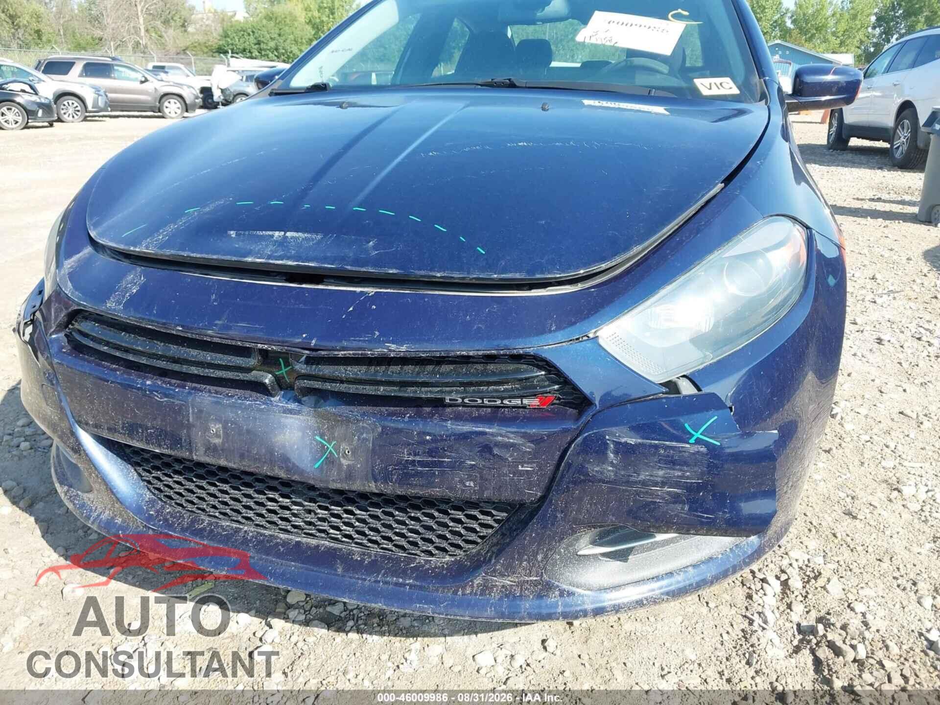 DODGE DART 2015 - 1C3CDFBB6FD309397