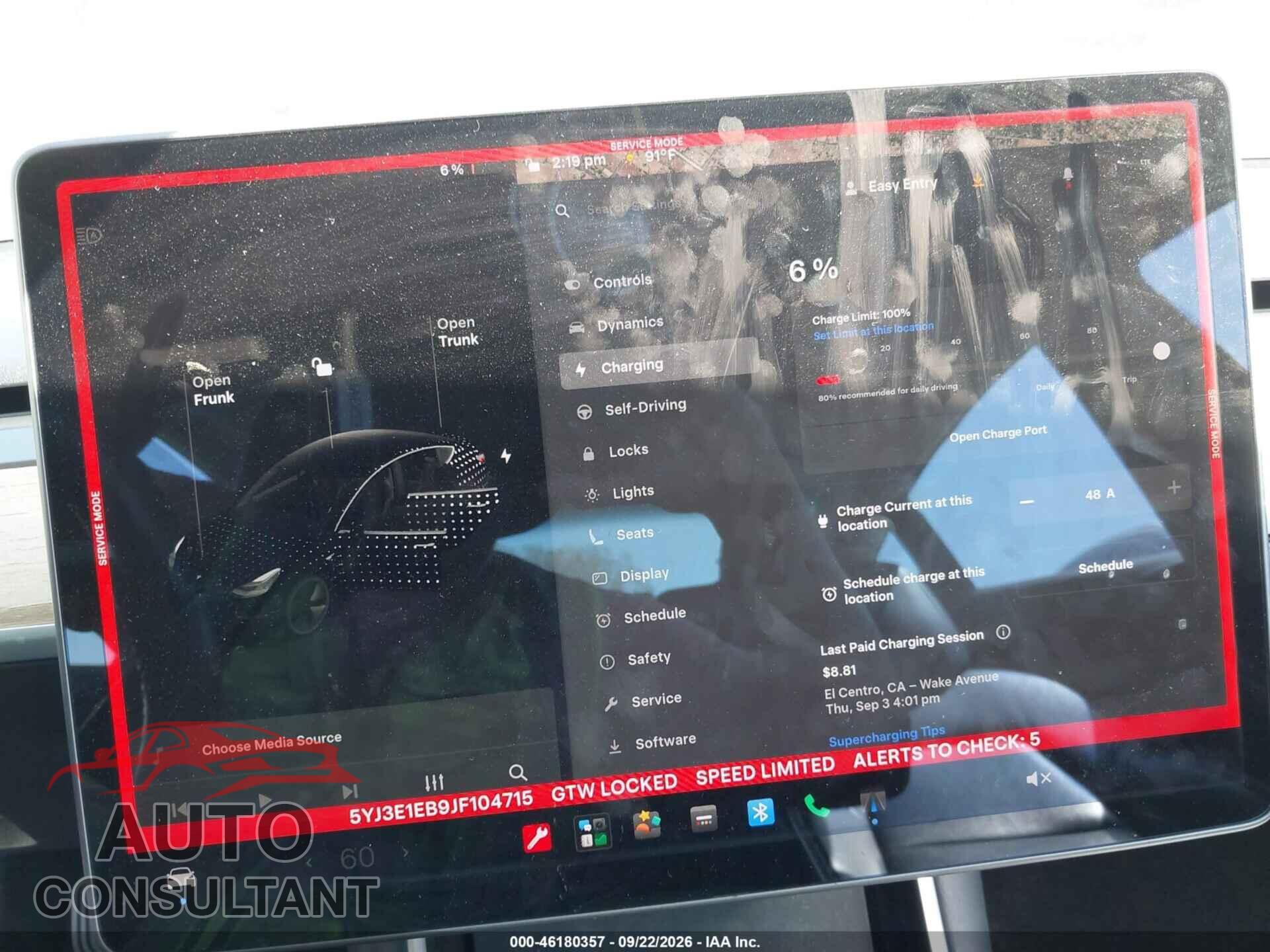TESLA MODEL 3 2018 - 5YJ3E1EB9JF104715