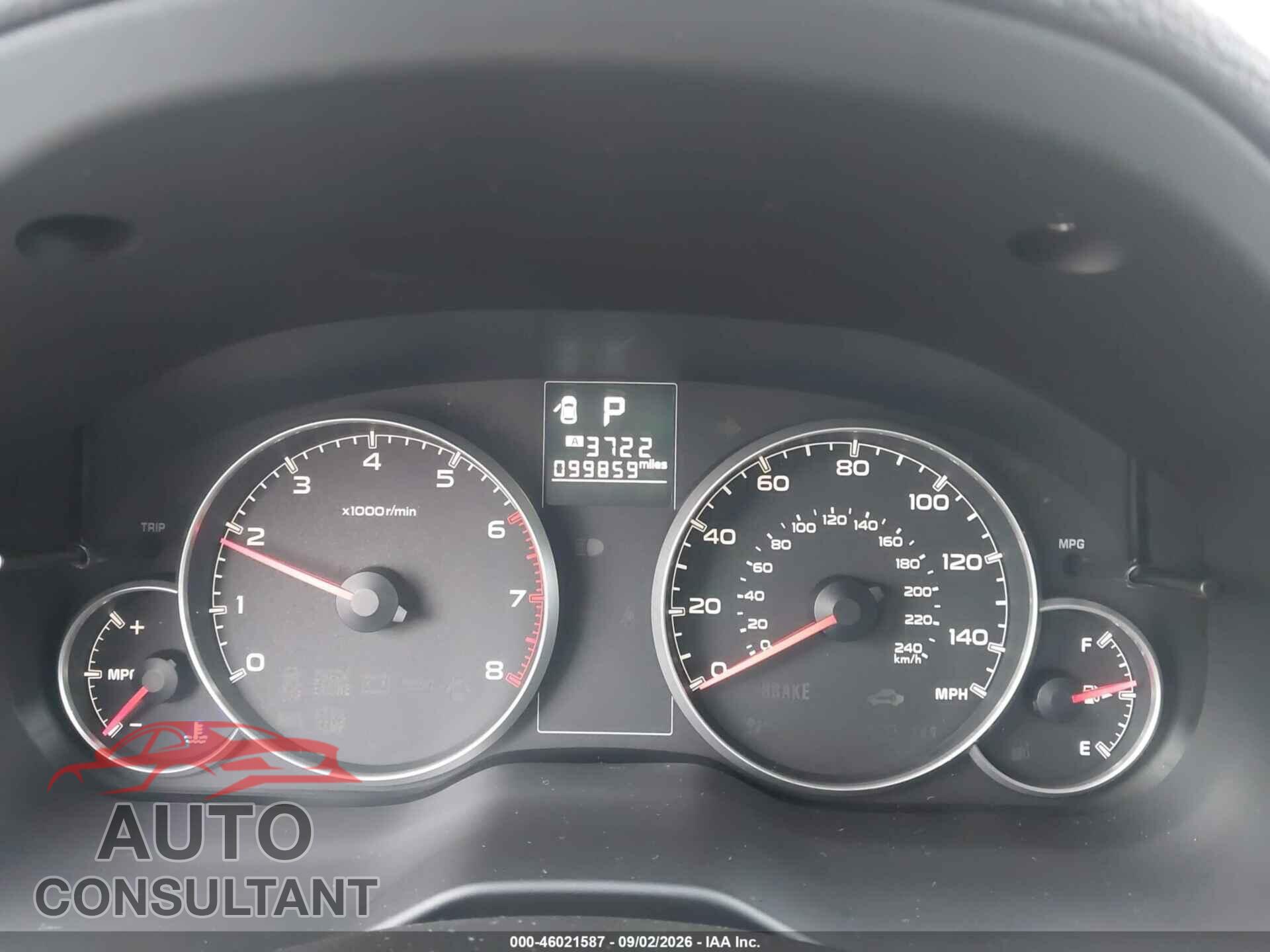 SUBARU OUTBACK 2013 - 4S4BRBCC4D3294275