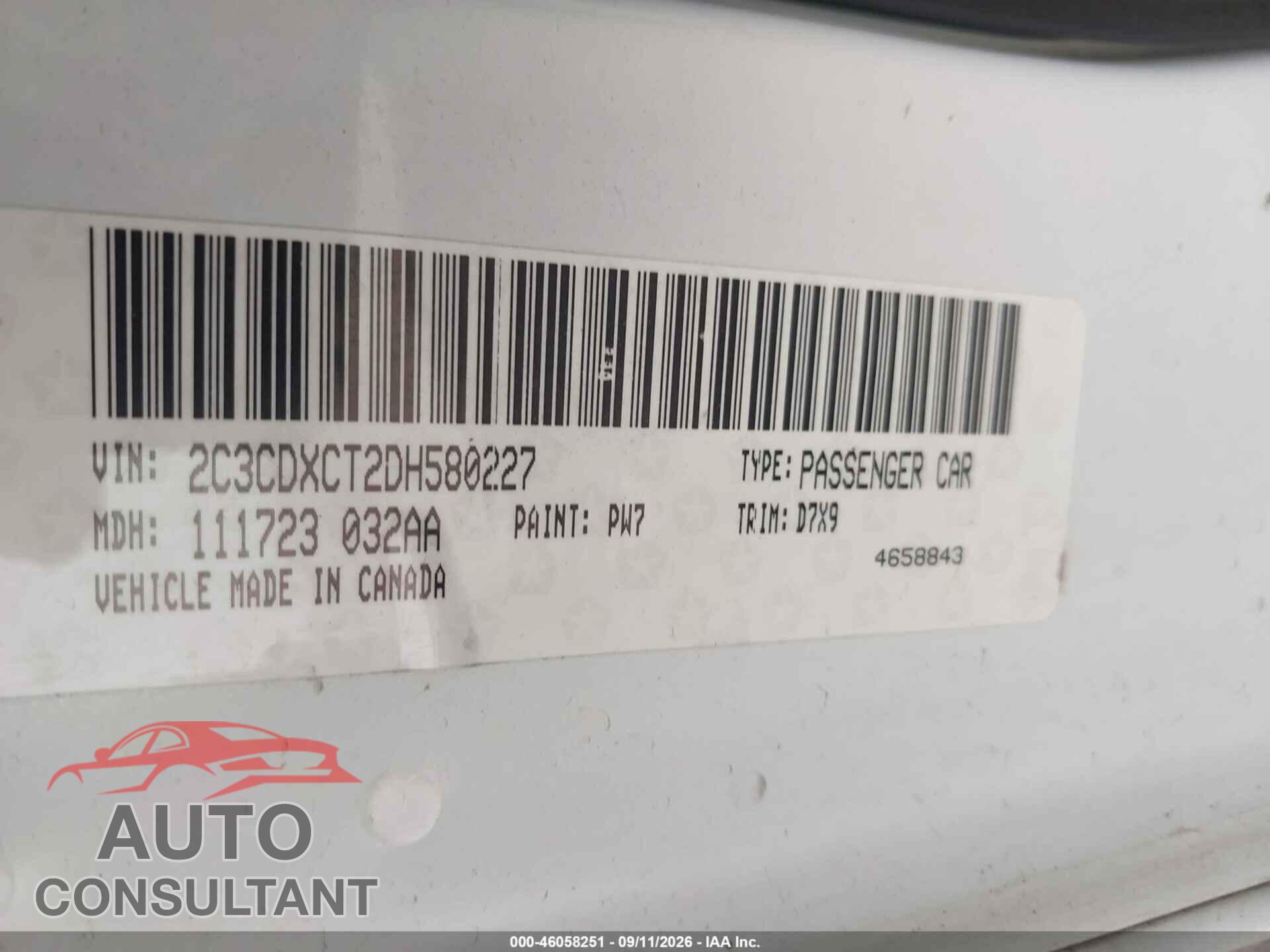 DODGE CHARGER 2013 - 2C3CDXCT2DH580227