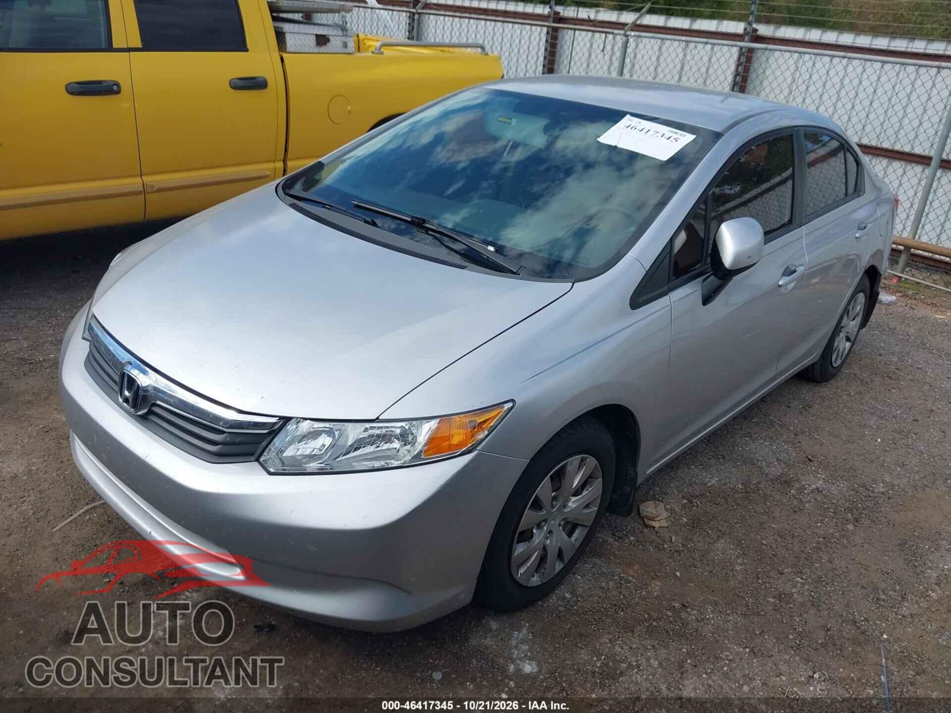 HONDA CIVIC 2012 - 19XFB2F53CE045285