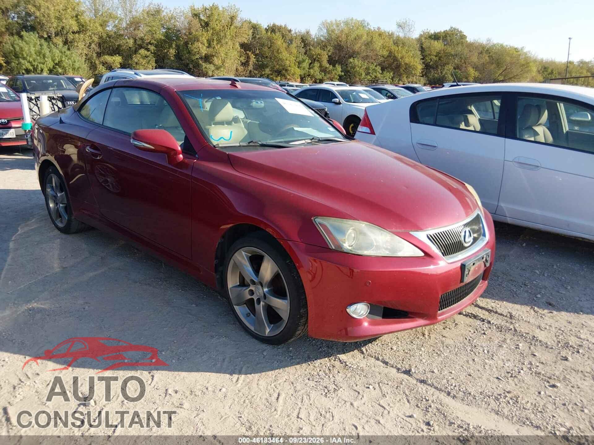 LEXUS IS 250C 2010 - JTHFF2C2XA2512905