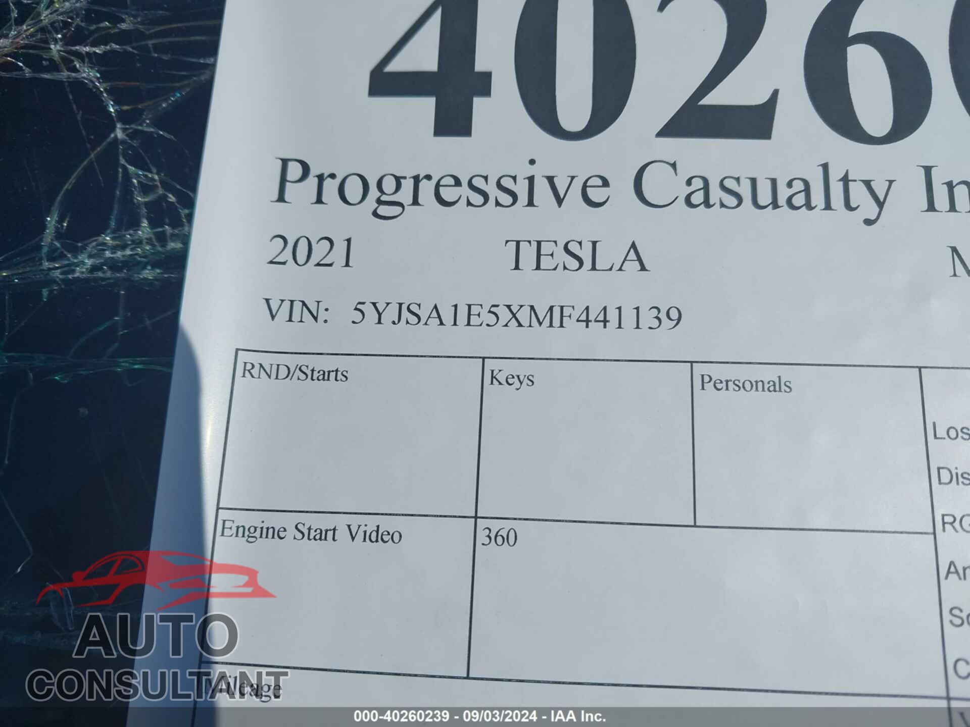 TESLA MODEL S 2021 - 5YJSA1E5XMF441139