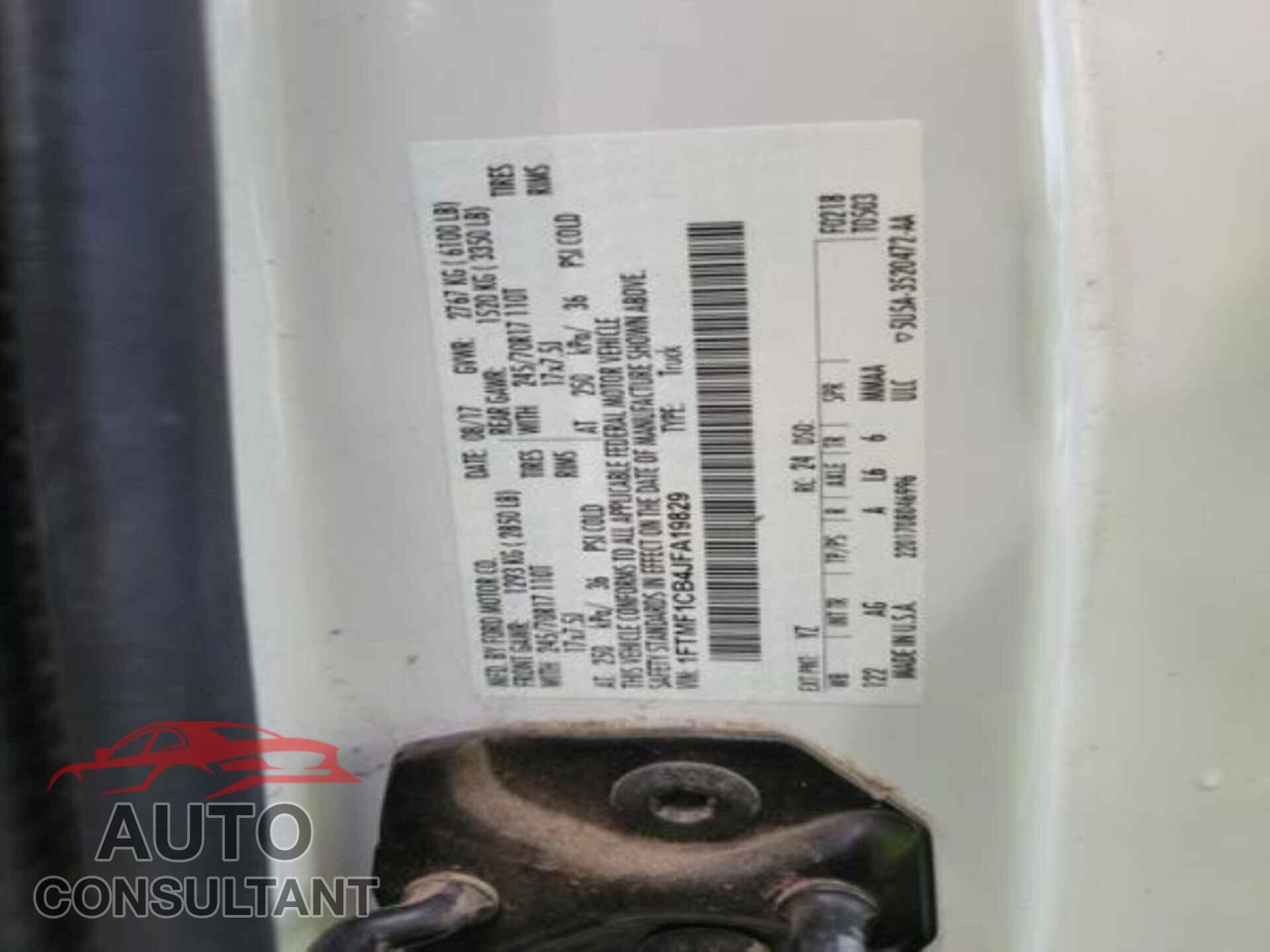 FORD F150 2018 - 1FTMF1CB4JFA19829