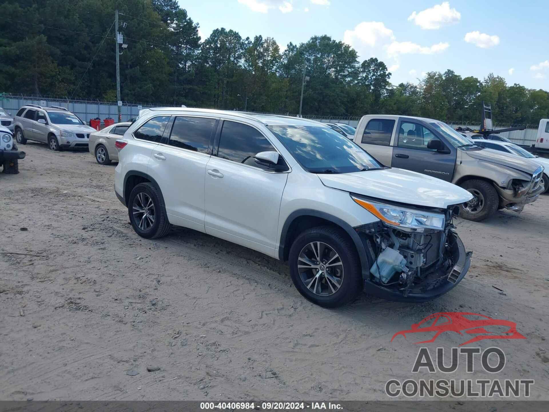 TOYOTA HIGHLANDER 2016 - 5TDKKRFH4GS123019