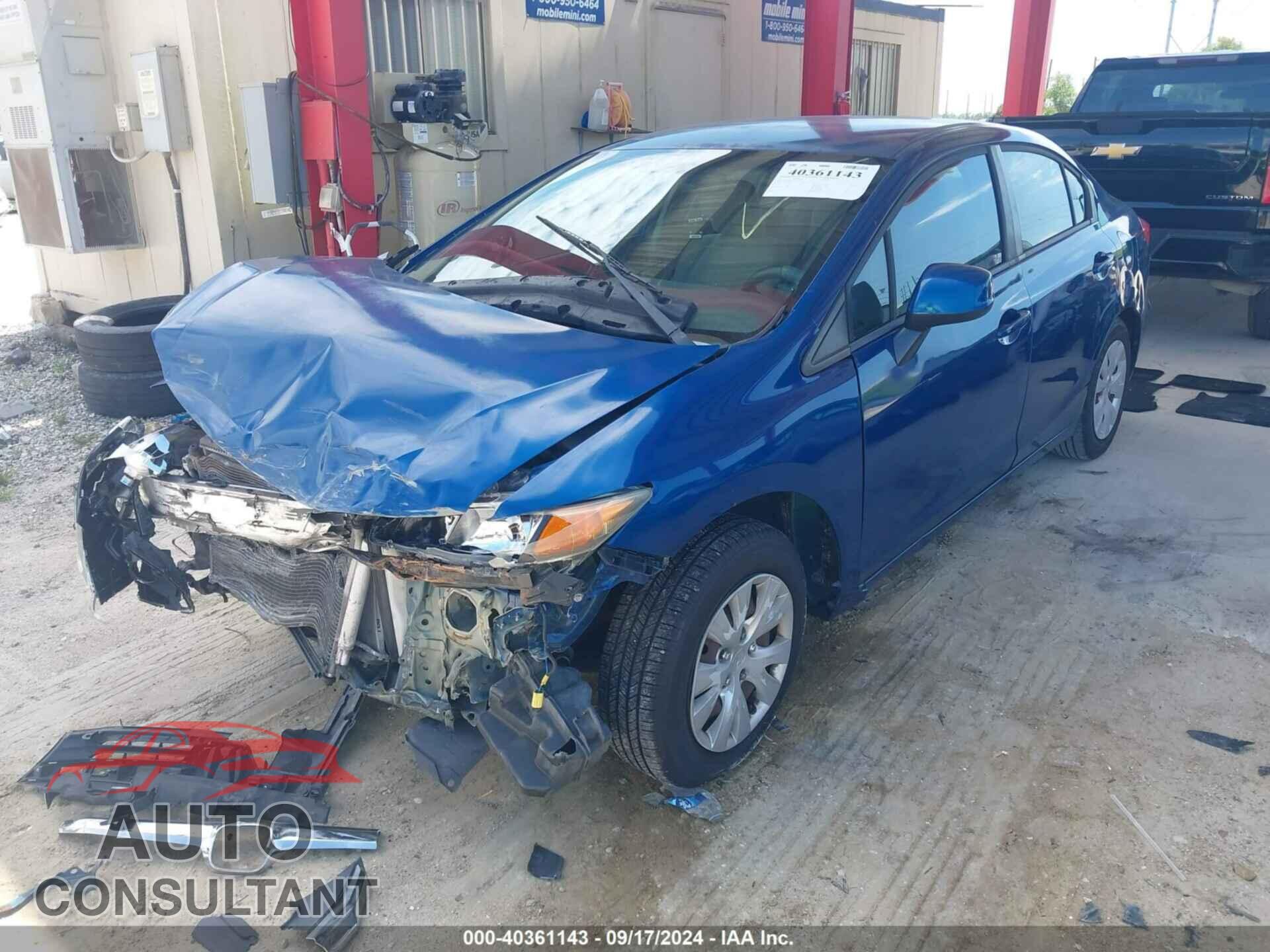 HONDA CIVIC 2012 - 19XFB2F55CE057650