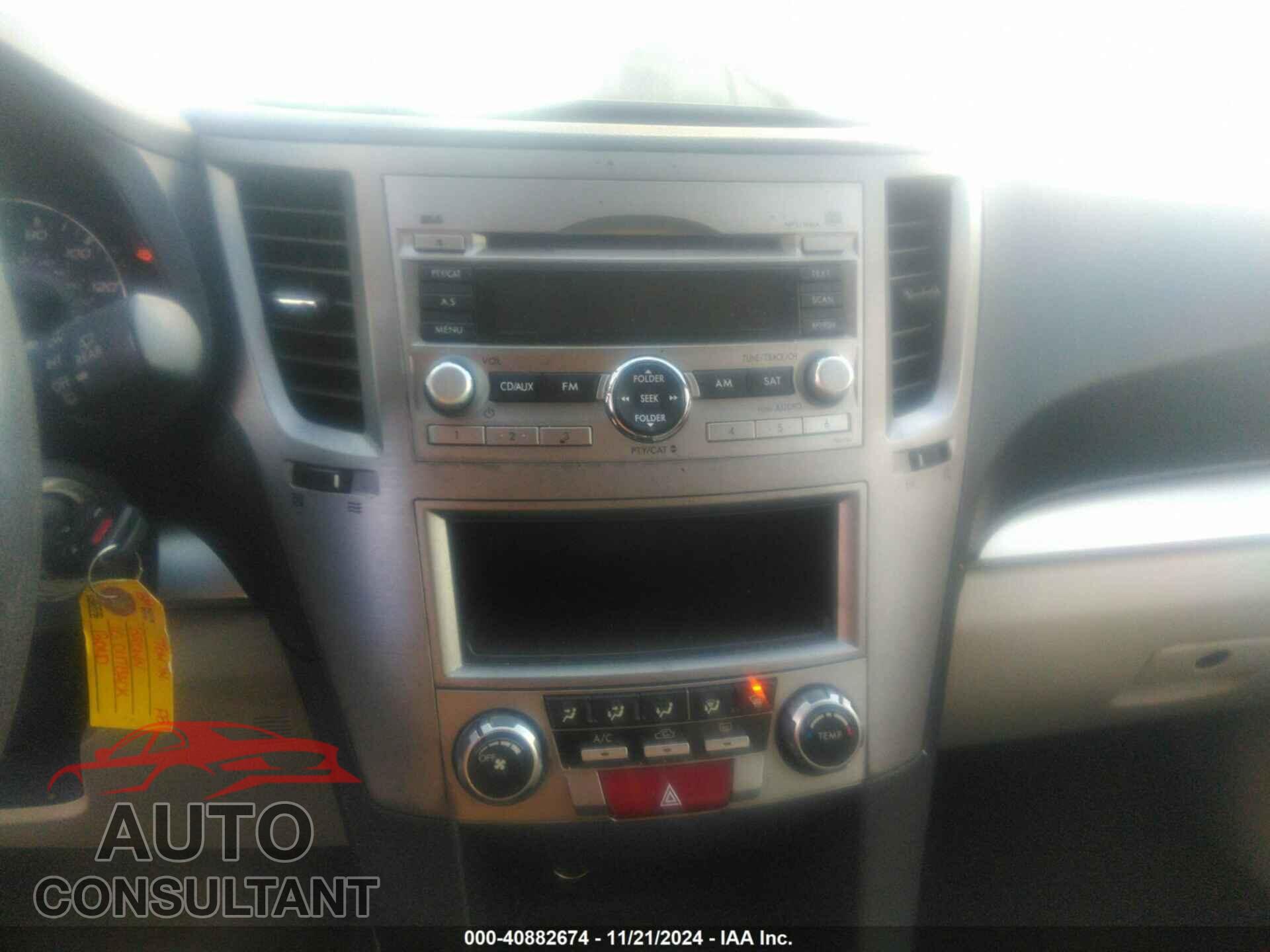 SUBARU OUTBACK 2010 - 4S4BRBAC3A1319676