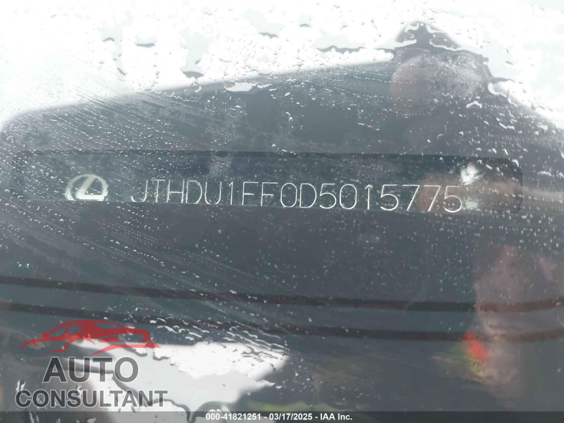 LEXUS LS 600H 2013 - JTHDU1EF0D5015775