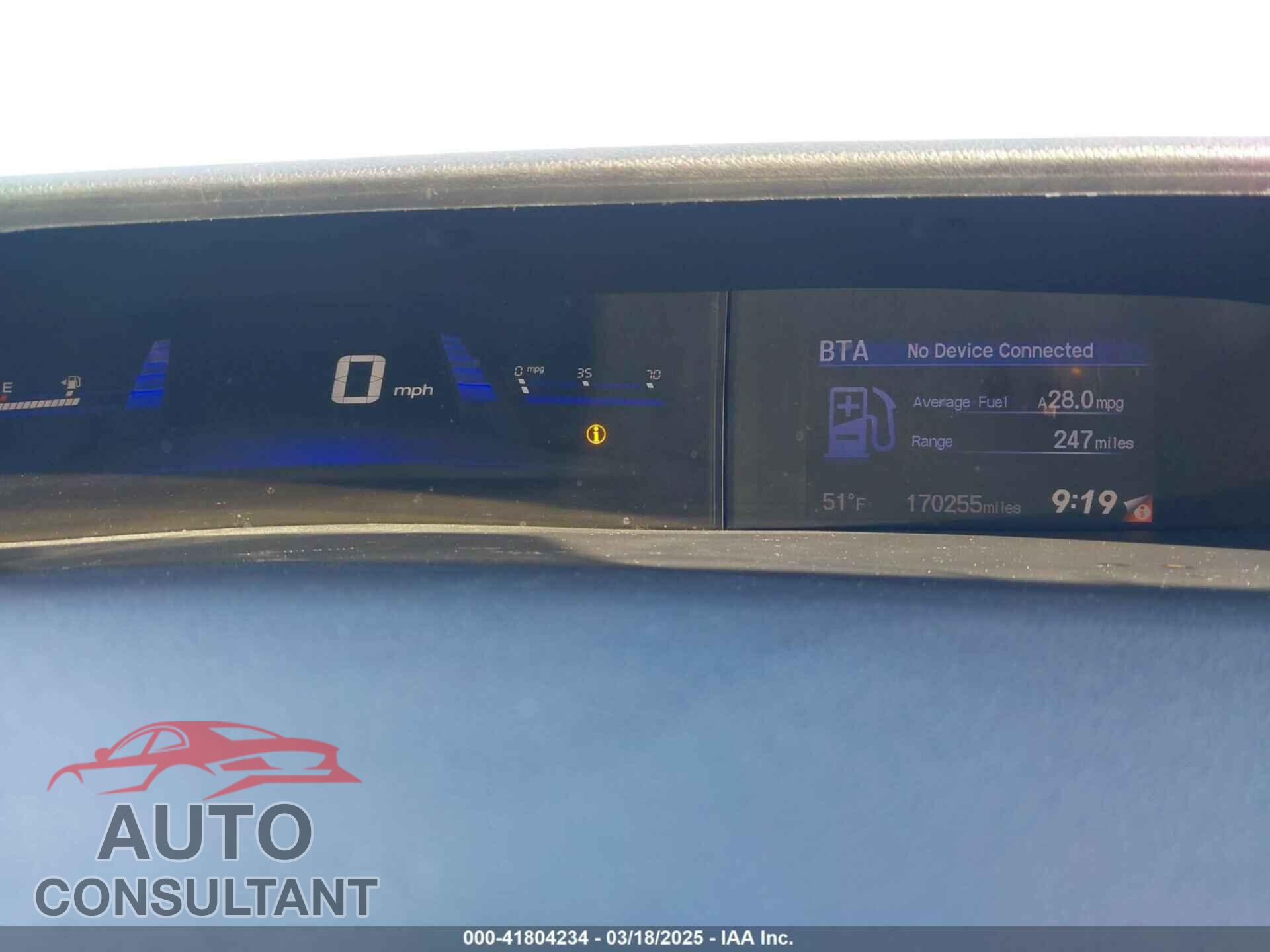 HONDA CIVIC 2013 - 2HGFB2F50DH594580
