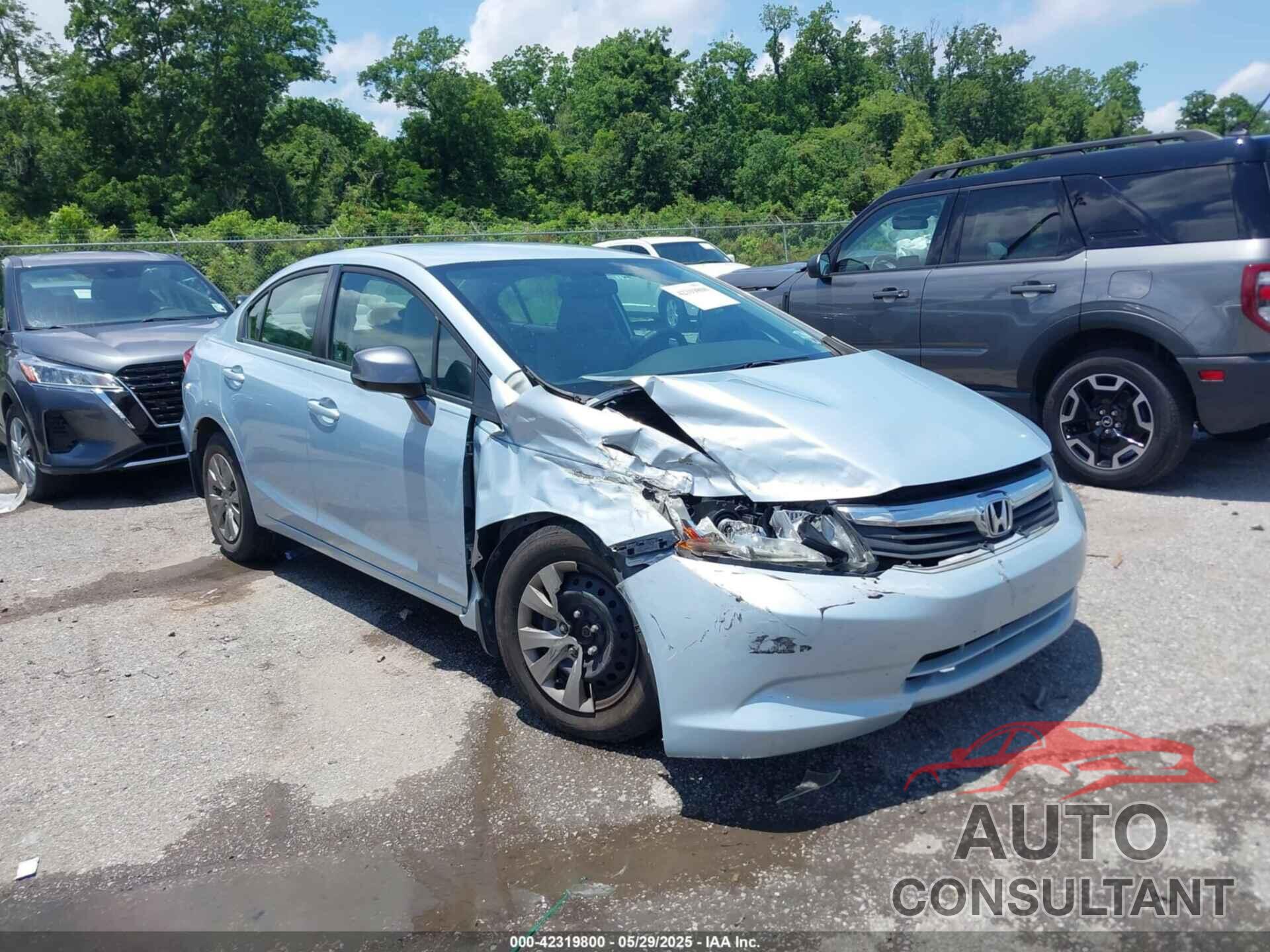 HONDA CIVIC 2012 - 19XFB2F53CE016188