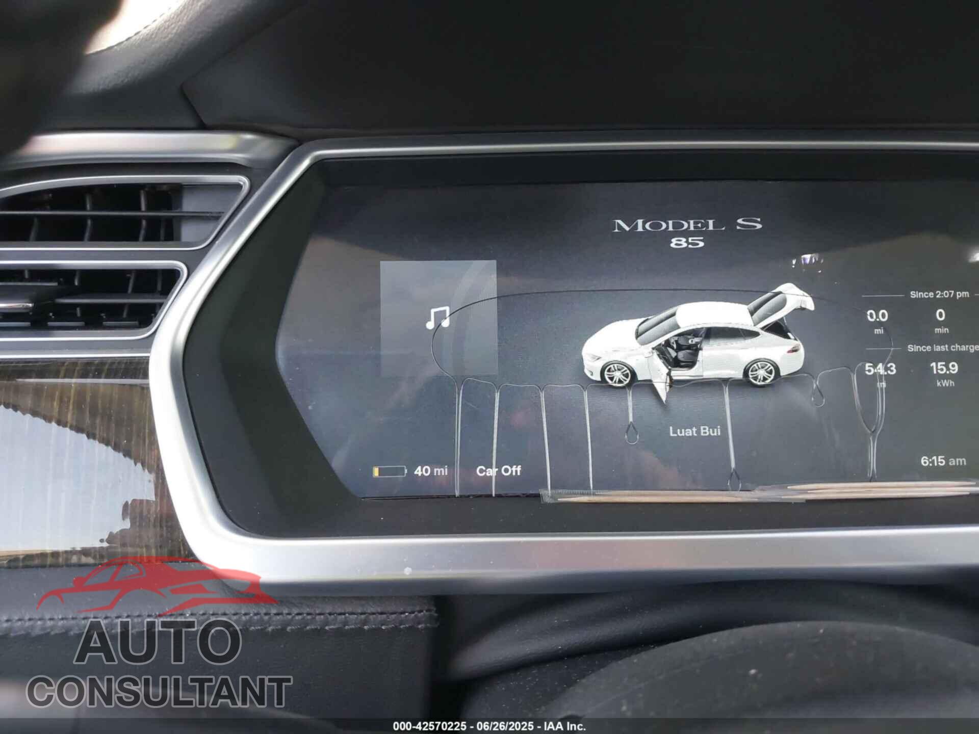 TESLA MODEL S 2013 - 5YJSA1CN6DFP11289