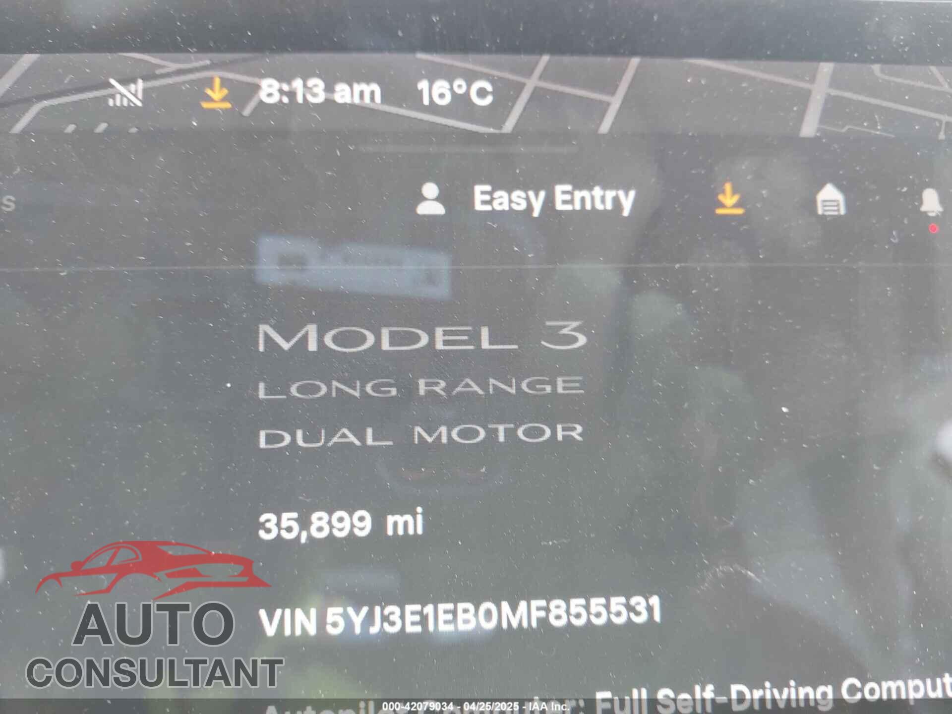 TESLA MODEL 3 2021 - 5YJ3E1EB0MF855531