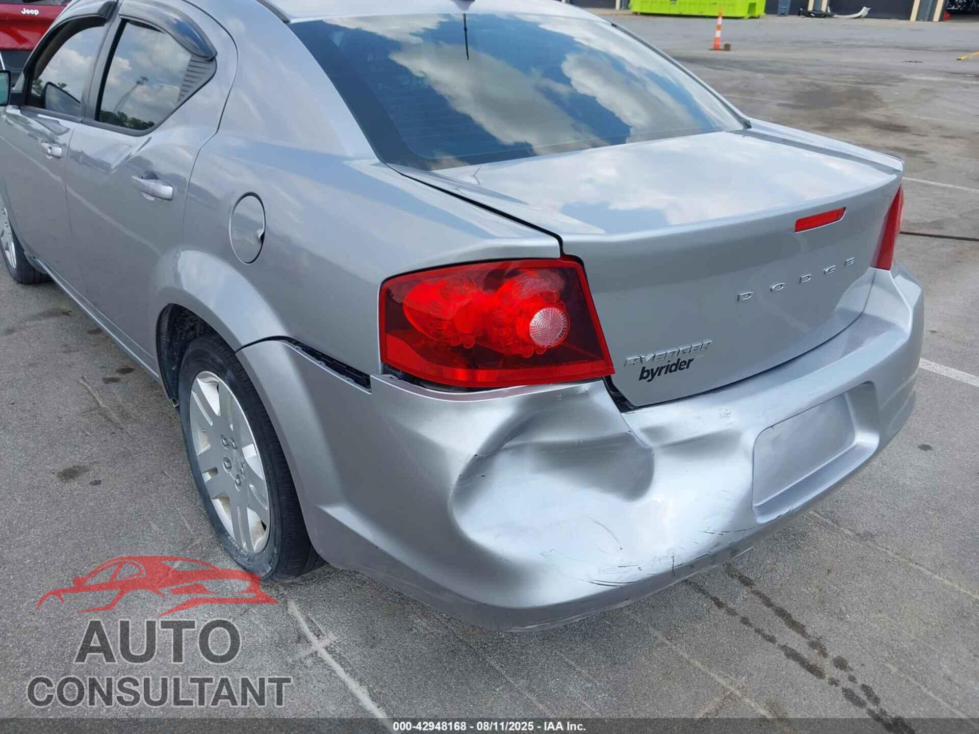 DODGE AVENGER 2013 - 1C3CDZAB2DN540291